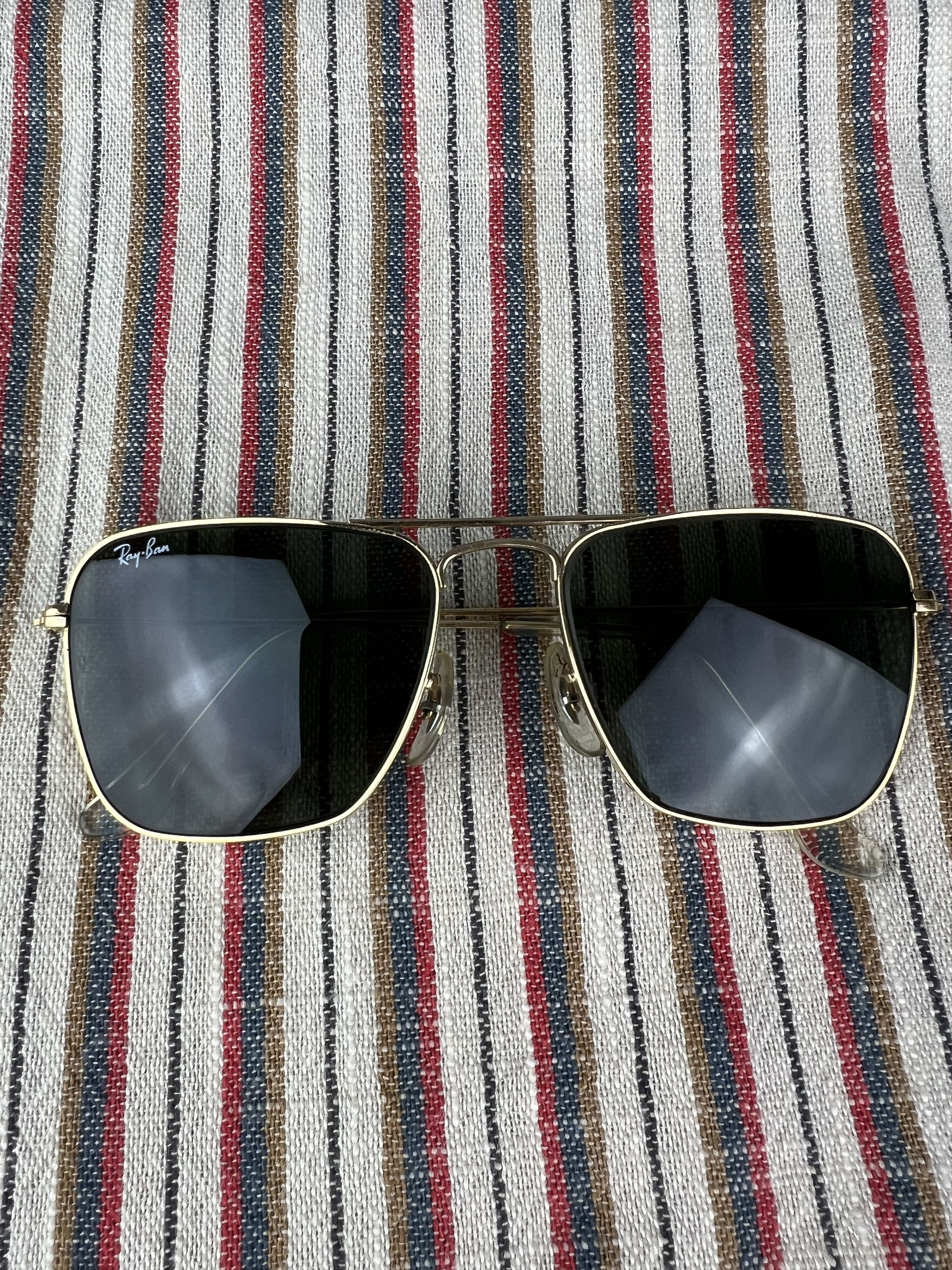 80s Caravan RayBan B&L USA 52mm gold Aviator Pilot Top Gun Accessories