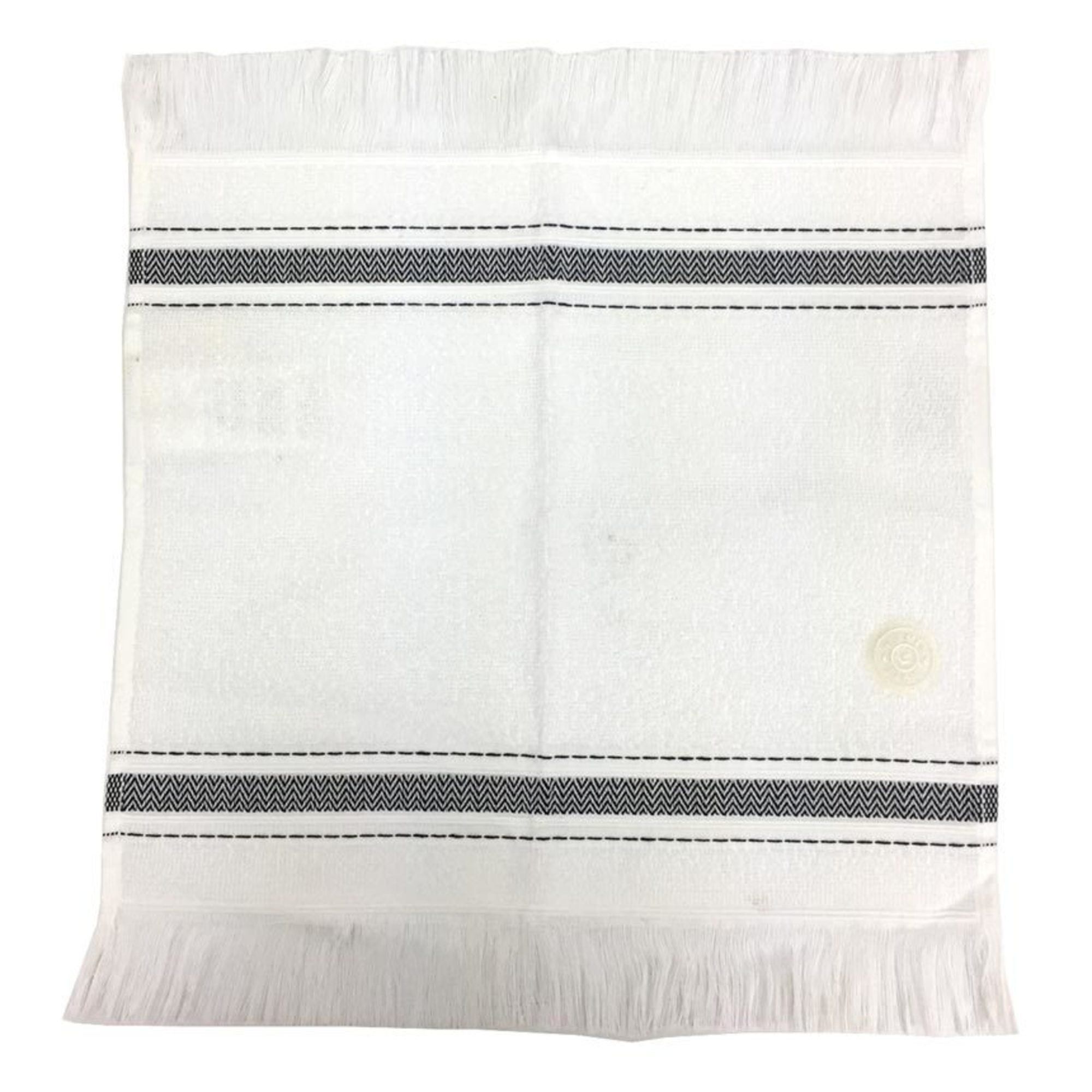 image of Hermes Hand Towel Handkerchief Carre Cabine Hermarin Eponge Cotton Blanc/mica White Men Women Unise