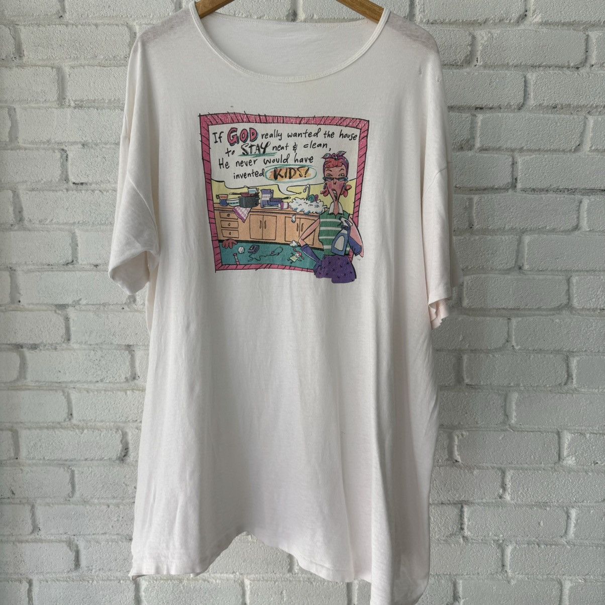 image of Humor x Vintage Tee in White, Men's (Size 2XL)