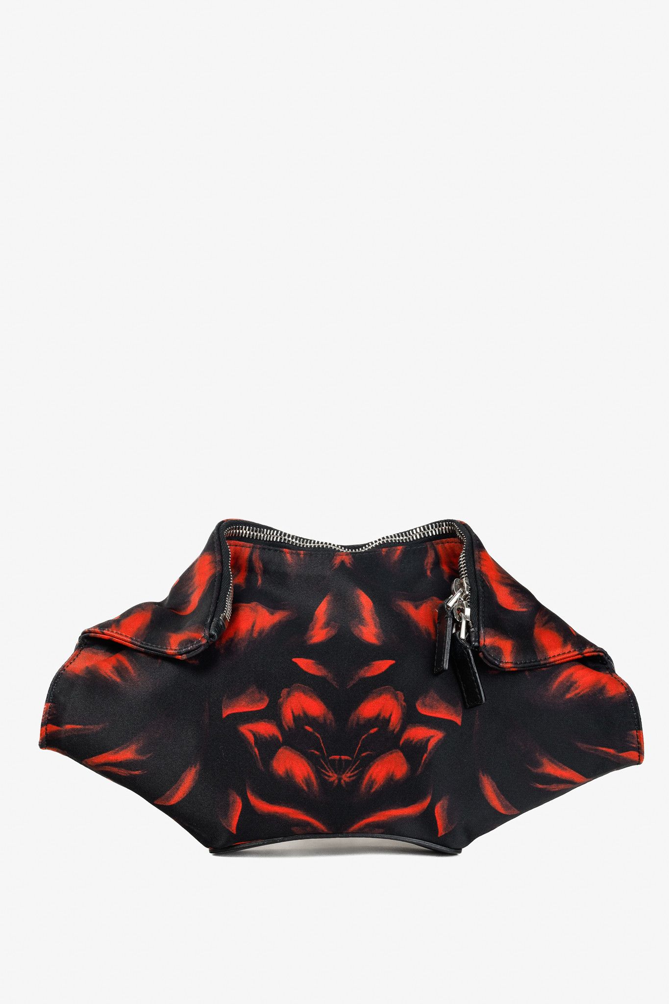Alexander McQueen Alexander McQueen Floral Mana Clutch Fabric Zip Up Clutch Size ONE SIZE - 8 Thumbnail
