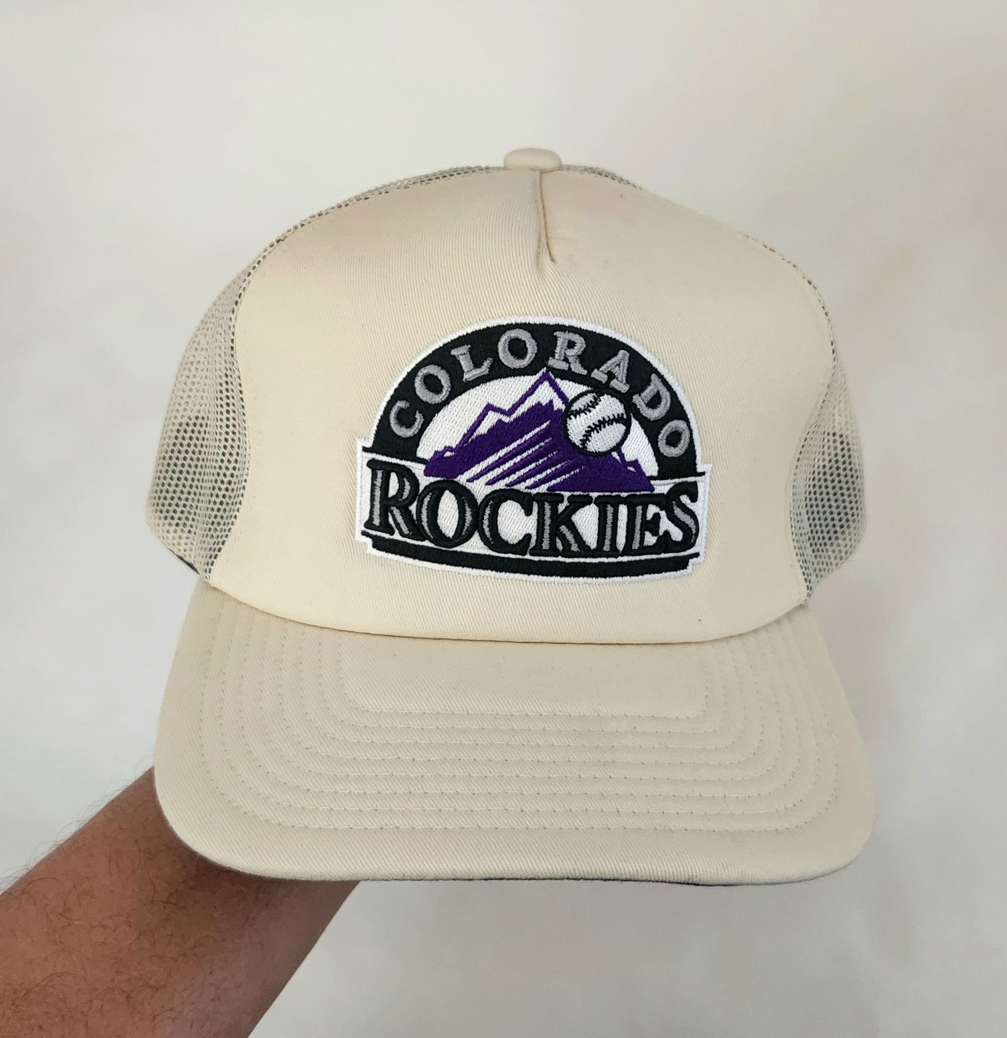 New Era Mitchell & Ness Colorado Rockies Cream Cooperstown Snapback Size ONE SIZE - 5 Thumbnail