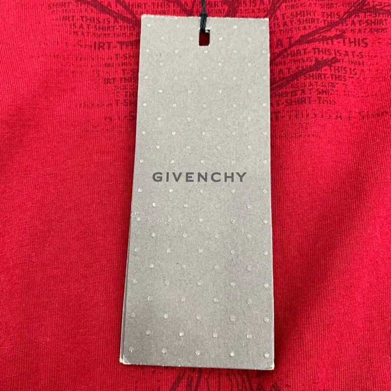 Givenchy Givenchy Red Tree Print Cotton Crew Neck T-Shirt Size US XL / EU 56 / 4 - 6 Thumbnail