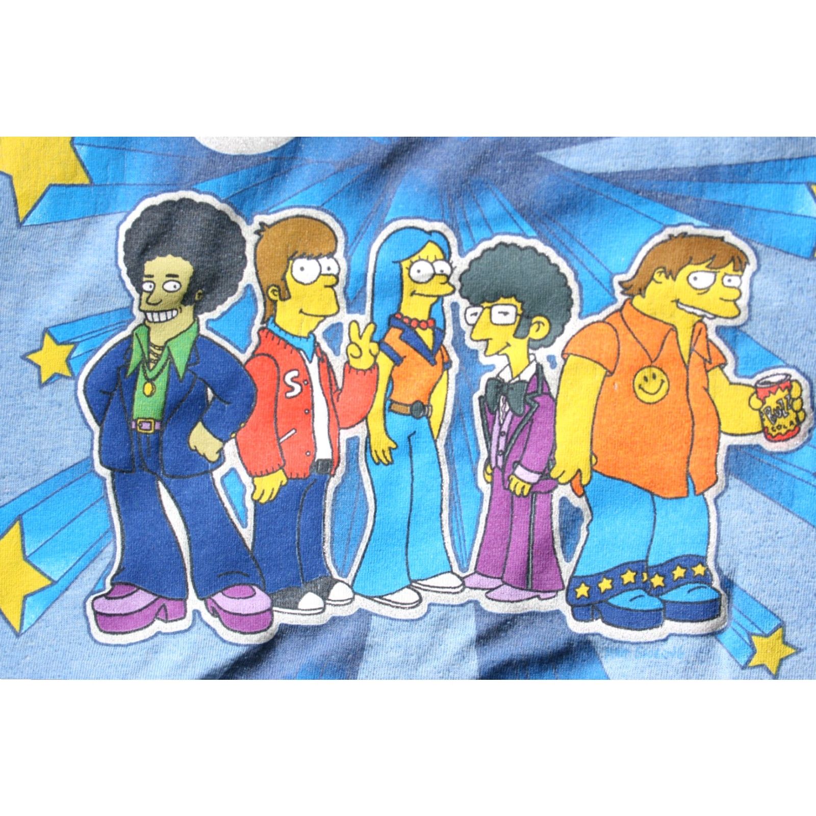 Vintage VINTAGE The Simpsons Shirt 70's Groove Shooting Star Graphic Ringer T-Shirt Sz. L Men Blue 2000-2009 XS? Wait—cannot add. Size US L / EU 52-54 / 3 - 3 Thumbnail