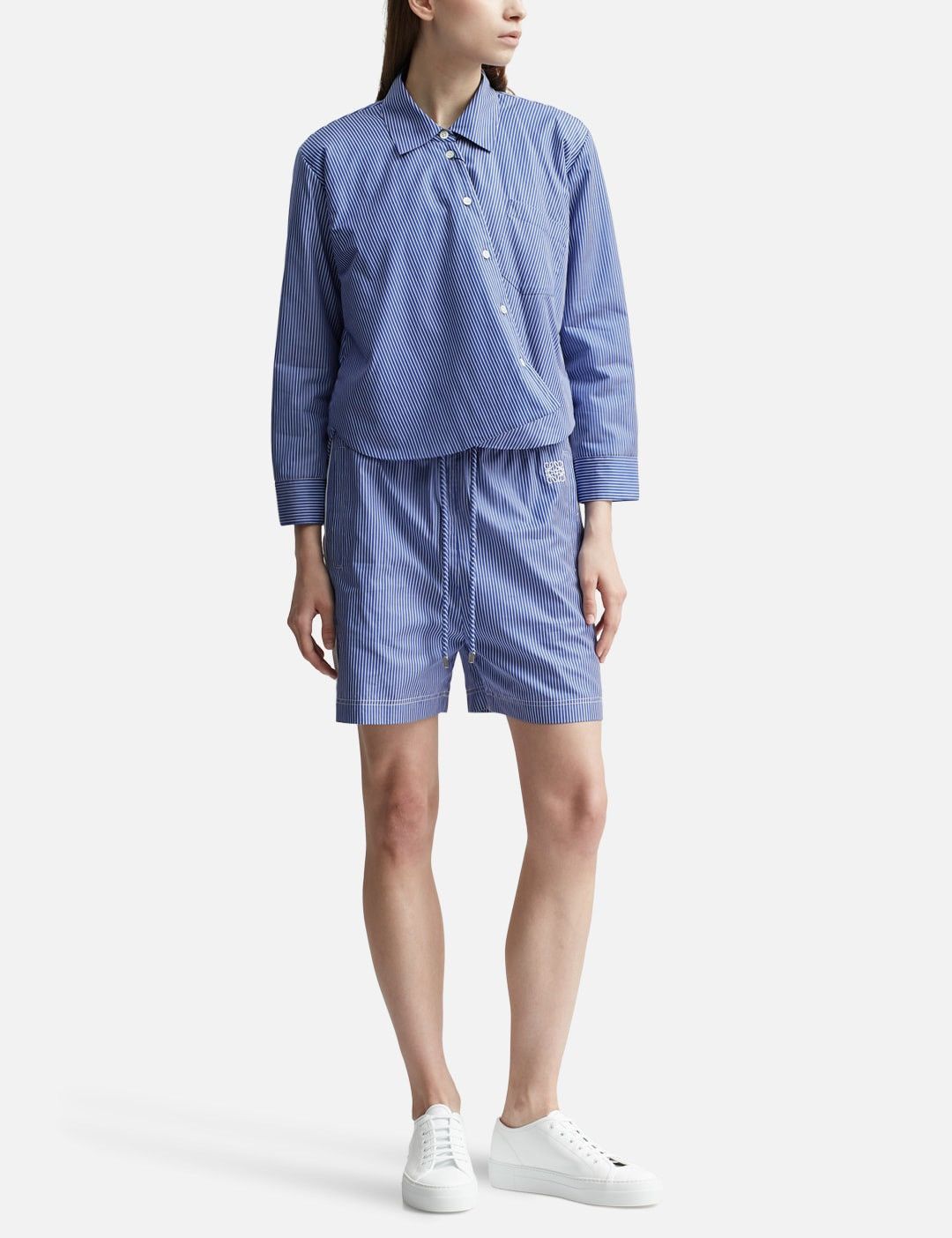 Loewe LOEWE Blue White Striped Shorts Size 25" / US 0 / IT 36 - 4 Thumbnail