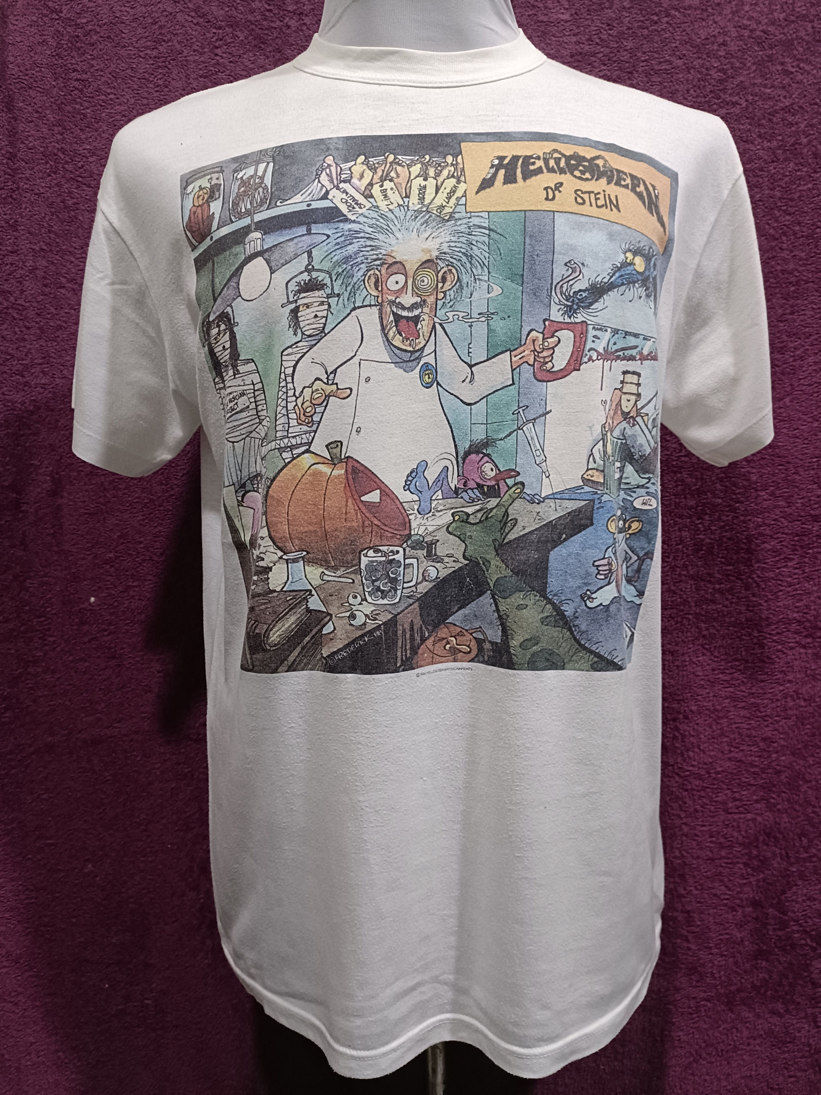 Vintage Vintage 1988 Helloween Dr.Stein T Shirt Tour Europe Size US L / EU 52-54 / 3 - 1 Thumbnail