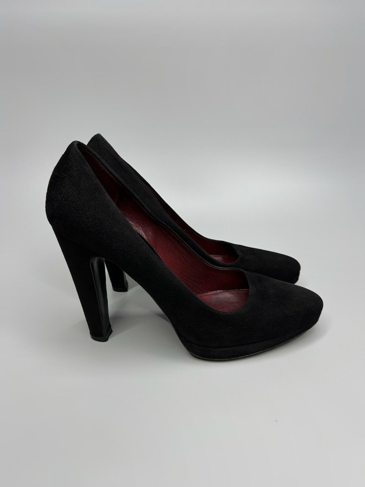 Prada Prada Black Suede Heels Size US 9 / IT 39 - 1 Thumbnail