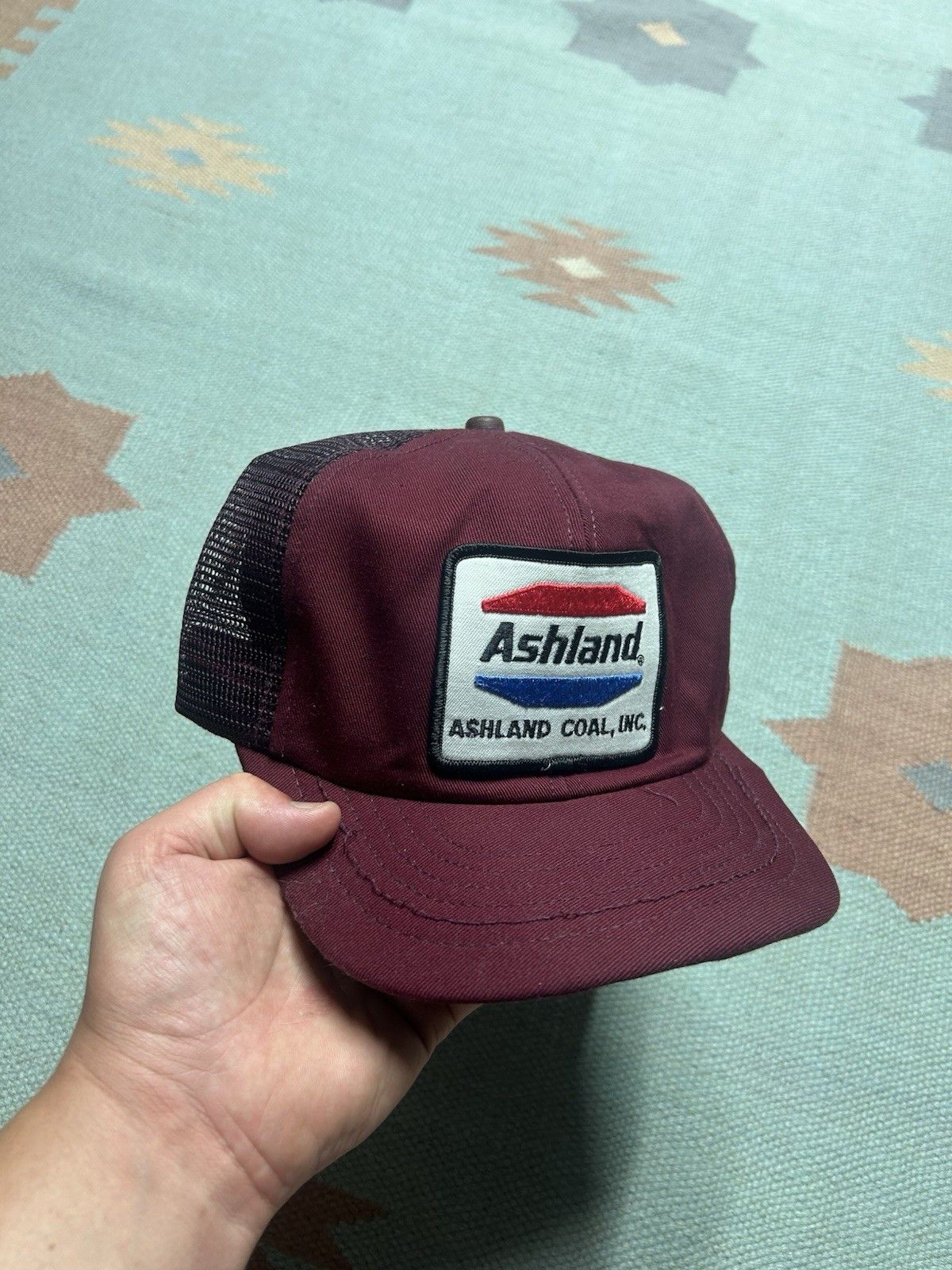 Vintage Vtg 80s trucker hat Ashland Coal Inc red patch USA SnapBack Size ONE SIZE - 1 Thumbnail