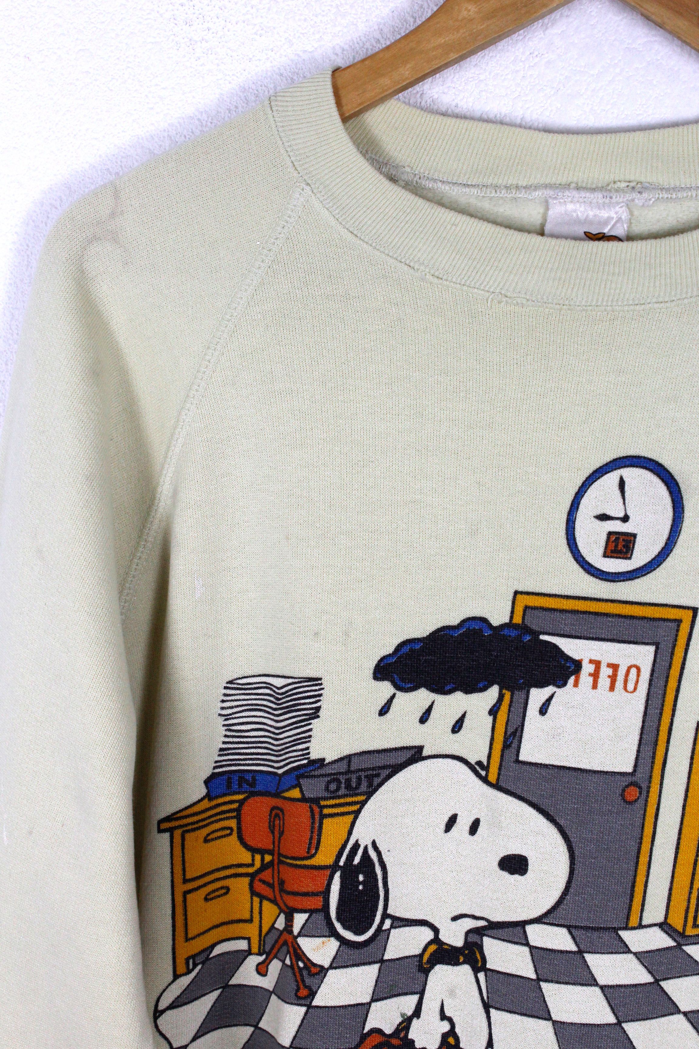 Cartoon Network Vintage Snoopy Peanuts Cartoon Distressed RARE Sweatshirt Size US M / EU 48-50 / 2 - 9 Thumbnail