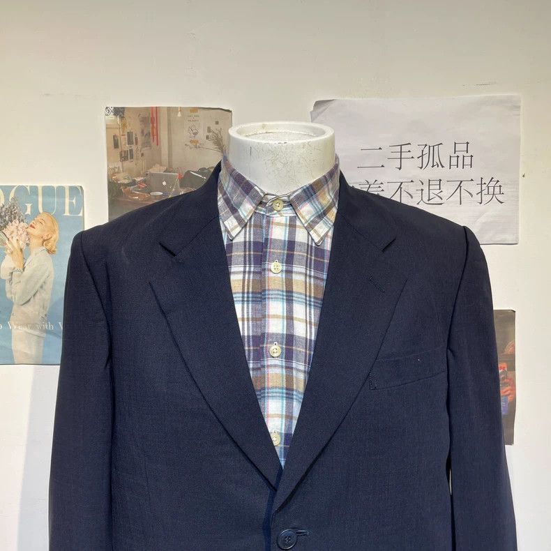 Givenchy vintage givenchy wool blazer in navy-2508 Size US M / EU 48-50 / 2 - 2 Thumbnail