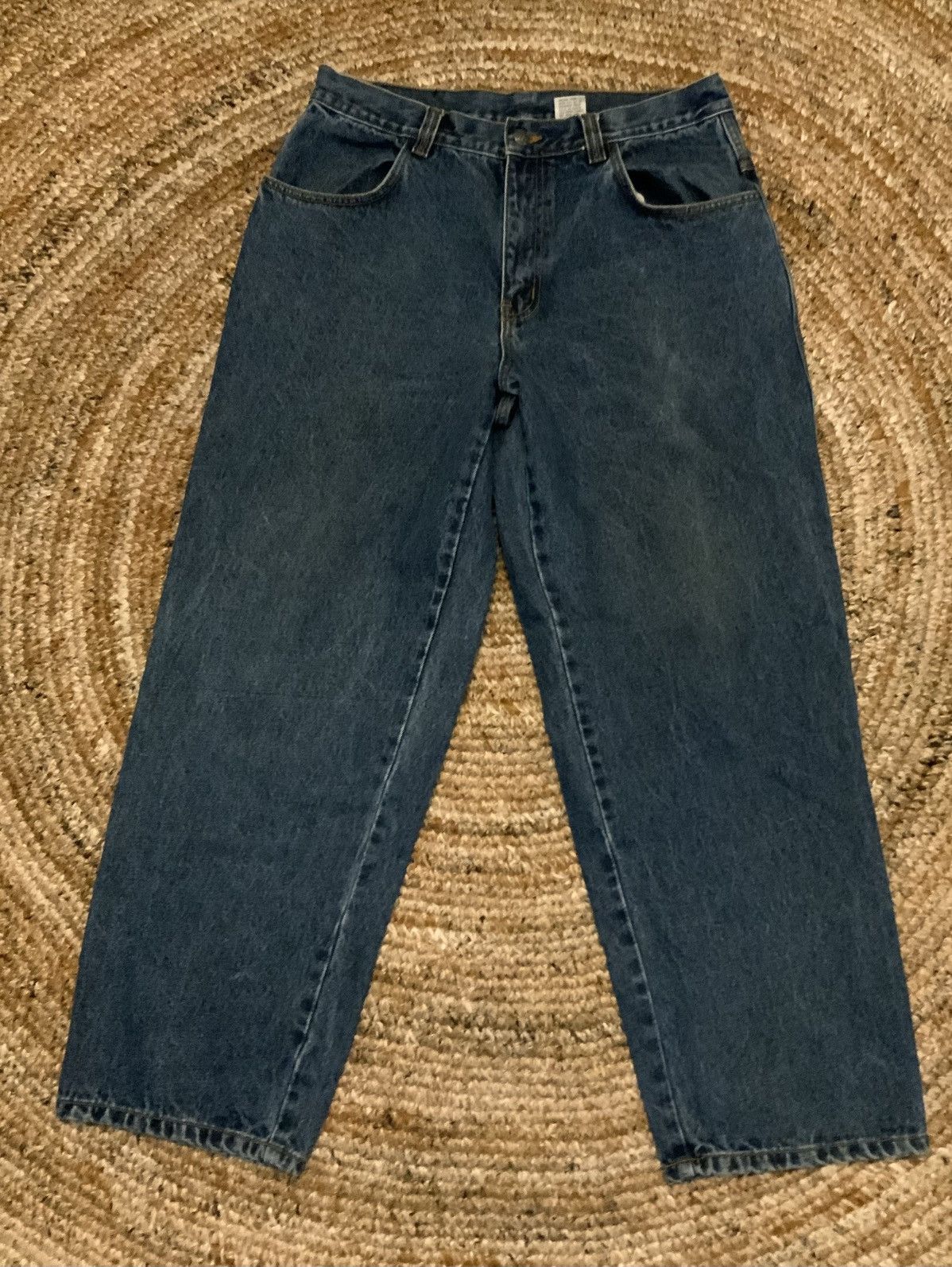 Other Vintage 90s Cutline Baggy Blue Denim Jeans Mens Size 34x31 Size US 34 / EU 50 - 4 Thumbnail