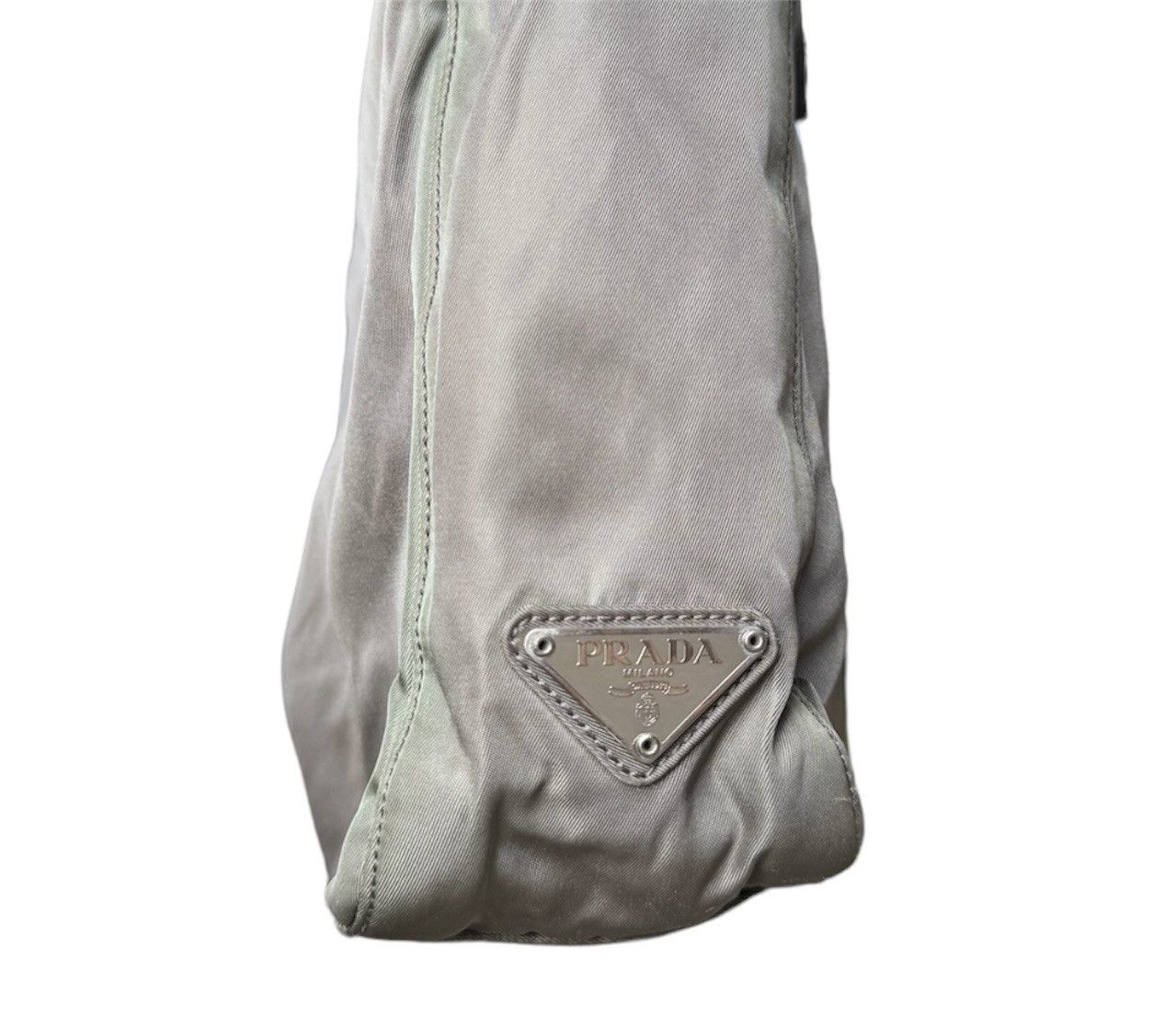 Prada Vintage Prada Nylon Khaki Green Handbag Size ONE SIZE - 4 Thumbnail