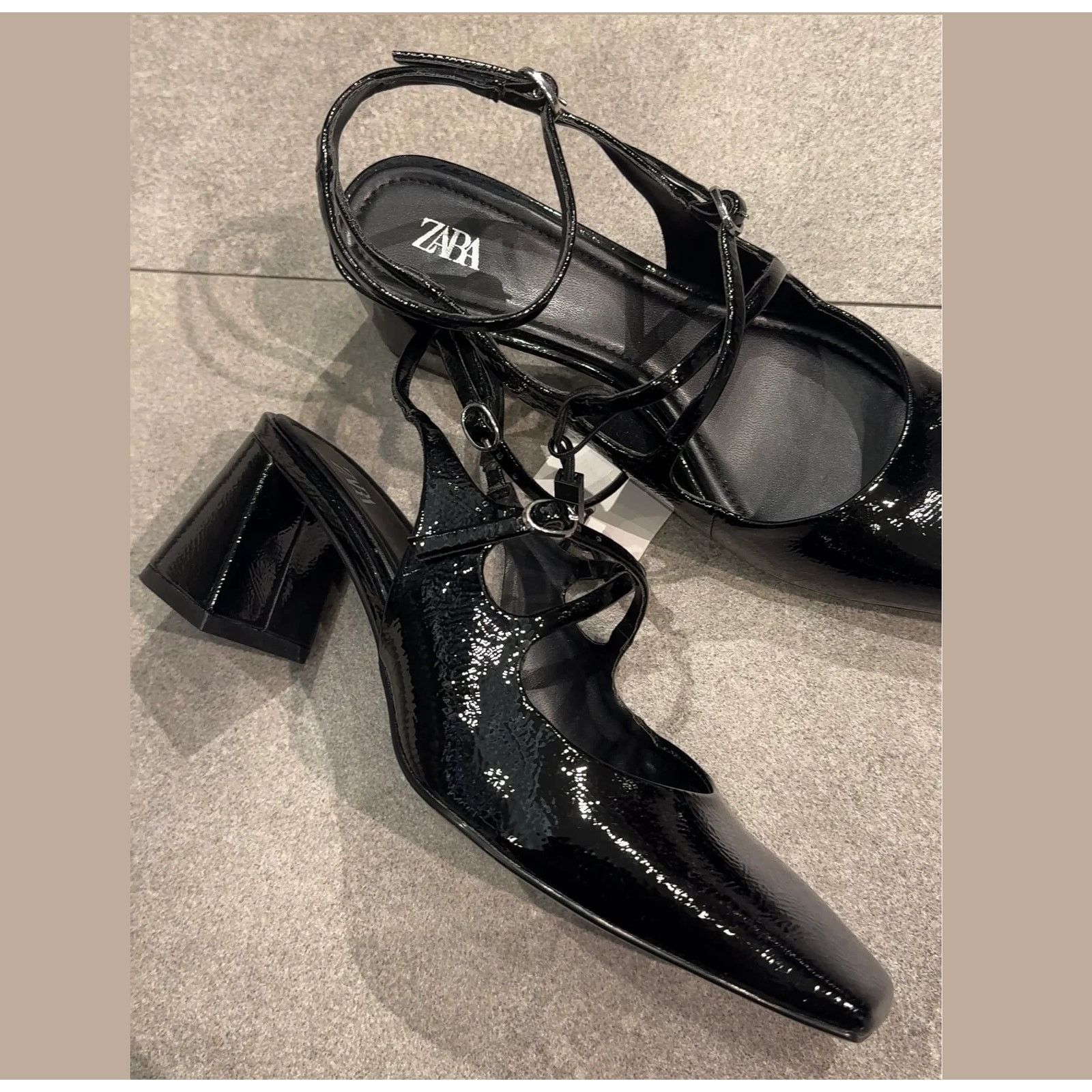 Zara ZARA Strappy Block Heels NWT Size US 10 / IT 40 - 7 Thumbnail