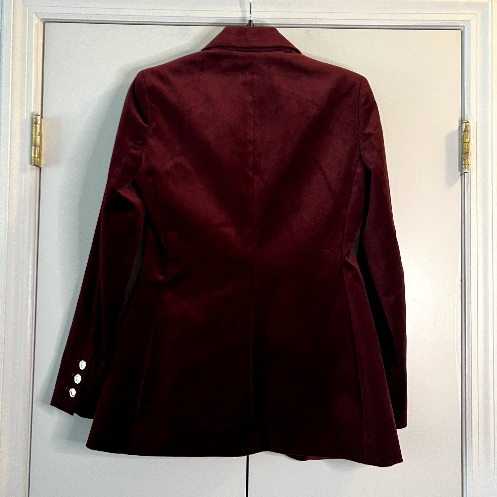 Elie Tahari Elie Tahari Single Button Velvet Blazer size 2 Burgundy New Size XS / US 0-2 / IT 36-38 - 8 Thumbnail