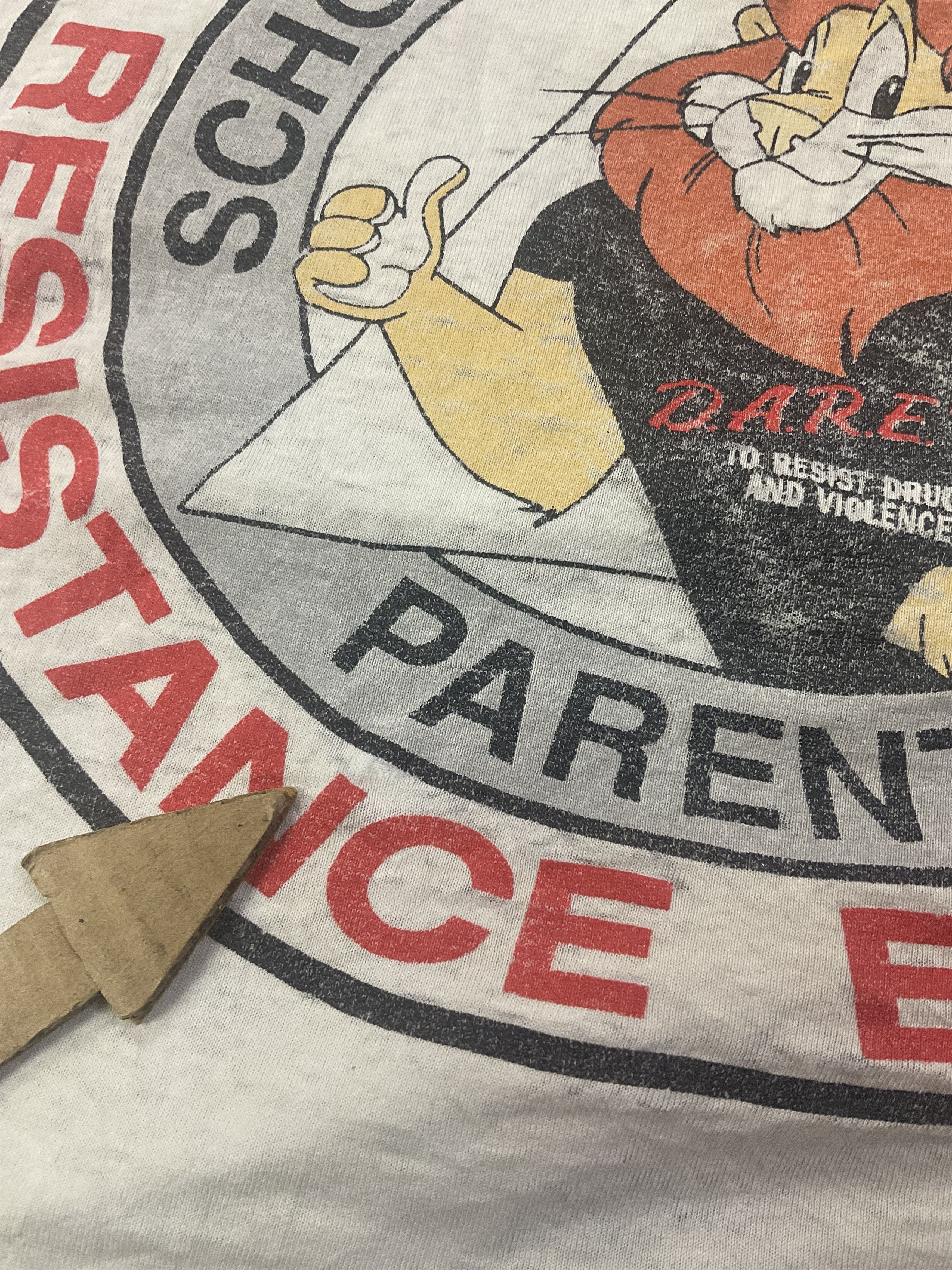 D.A.R.E Vintage Soft & Thin 90s DARE Daren the Lion T-Shirt Size US L / EU 52-54 / 3 - 8 Thumbnail