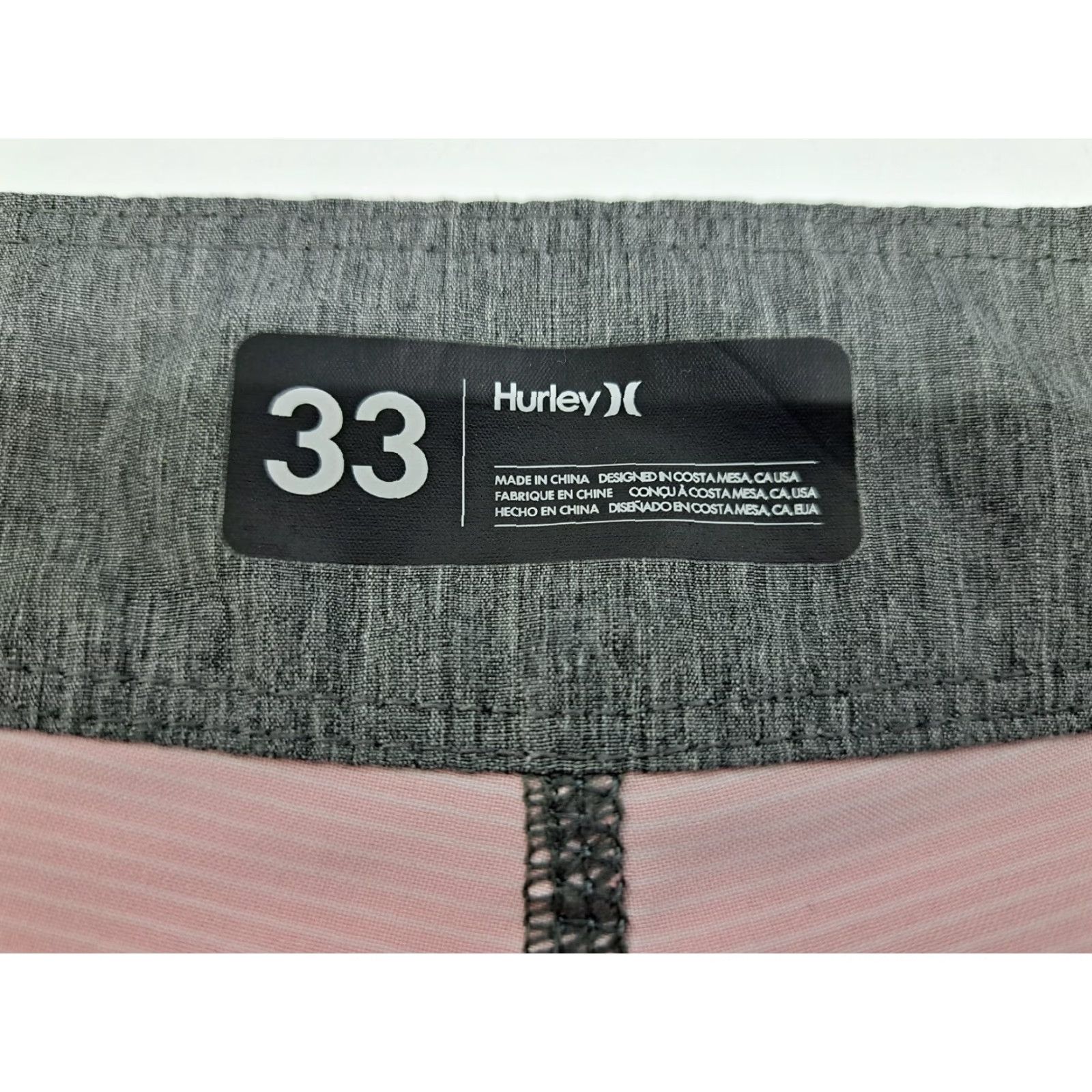 Hurley Hurley Board Shorts Mens 33 Multicolor Striped Polyester Spandex Stretch Beach Surfing Bottom Mens Size US 33 - 2 Thumbnail