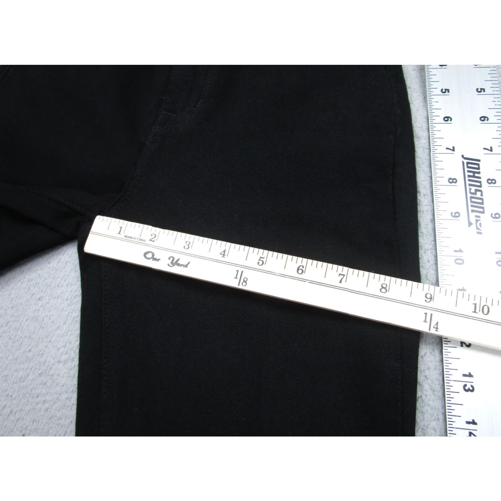 L'AGENCE L'Agence Jeans Womens 23 Black Sada Cropped Slim Raw Hem High Rise Stretch Denim Size 40" / US 18 - 7 Thumbnail