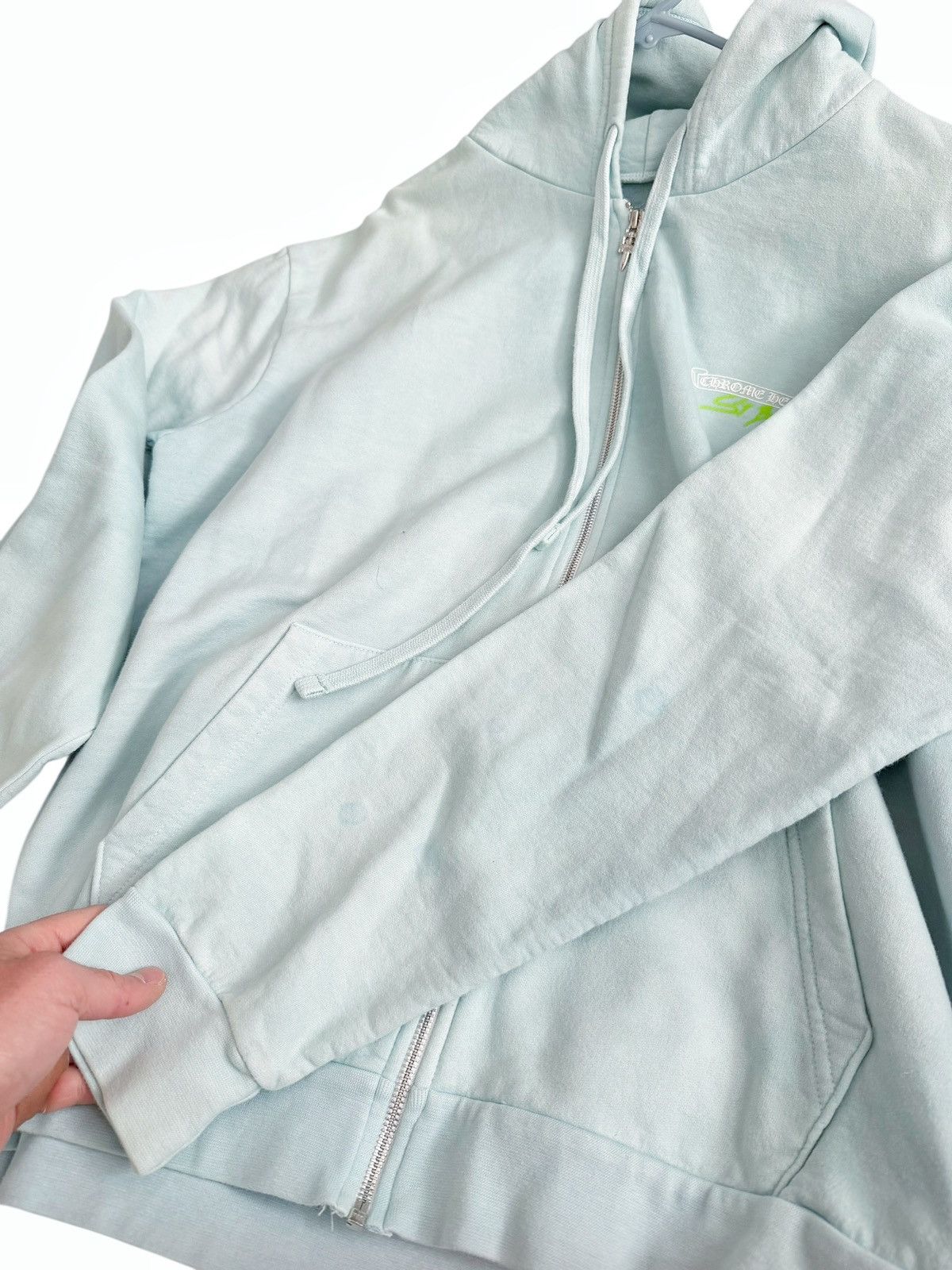 Chrome Hearts RARE St Barth Overdyed Silver Horseshoe Zip Up Size US L / EU 52-54 / 3 - 16 Thumbnail