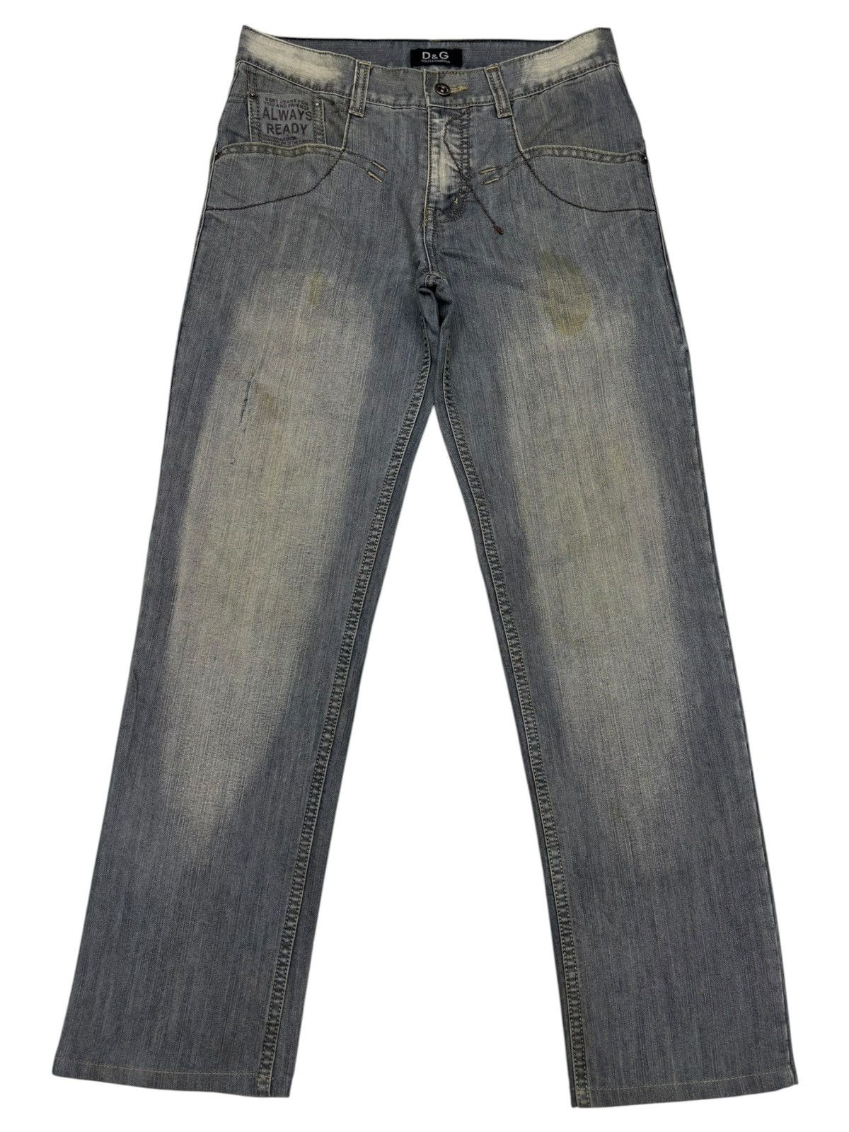 Dolce & Gabbana Dolce & Gabbana Faded Grey Distressed Denim Jeans Size US 30 / EU 46 - 7 Thumbnail