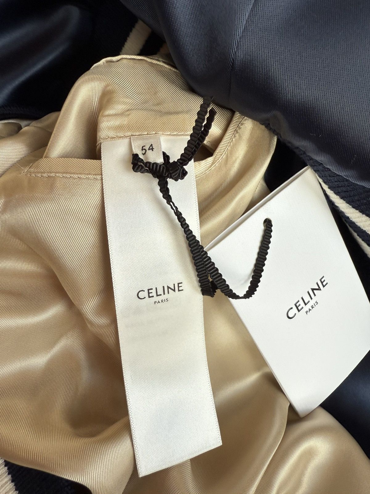 Celine $2.85k 🤑 Celine logo blue satin teddy jacket Hedi Slimane 54 Size US L / EU 52-54 / 3 - 18 Thumbnail