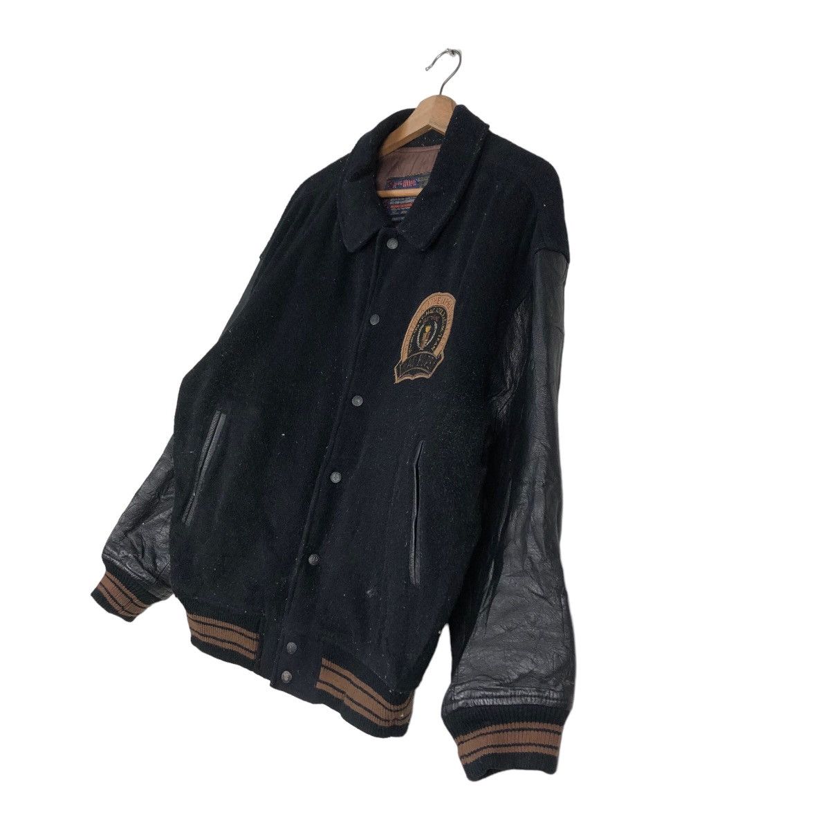 Japanese Brand 🔥Vtg Leather Varsity Jacket Mac Hope Big Logo Issey Miyake Size US M / EU 48-50 / 2 - 2 Thumbnail