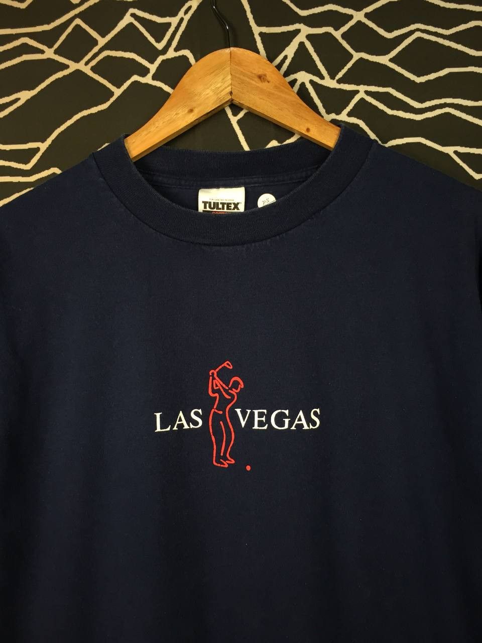 Vintage Vtg 90s Las Vegas Golf Tee Navy Blue Tultex Tag Size L Size US L / EU 52-54 / 3 - 3 Thumbnail