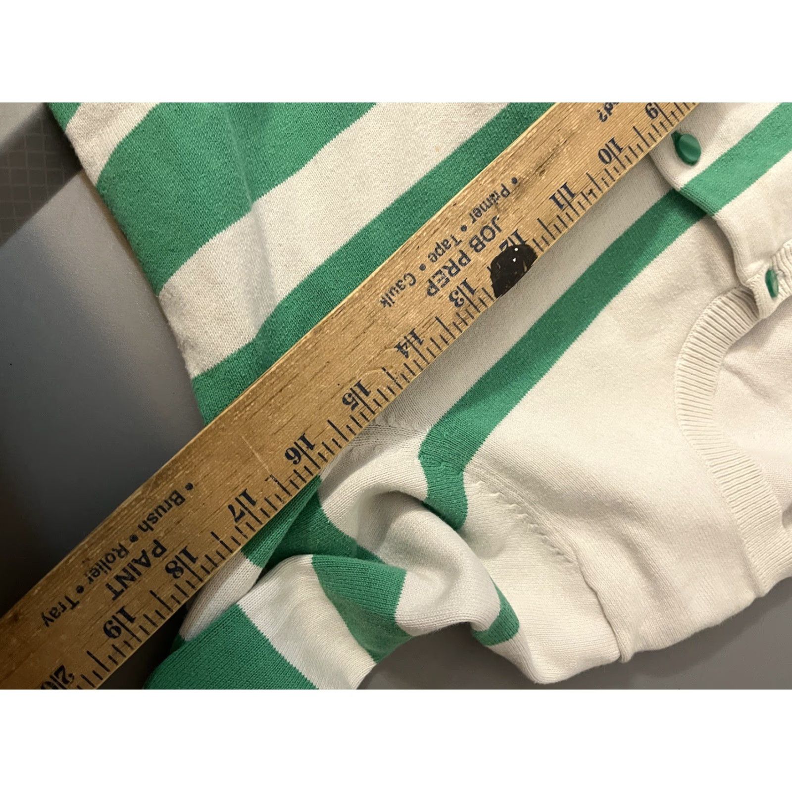 Talbots Talbots Cardigan Sweater Nautical Striped Anchor Rope Detail Cotton White PS Petites 3/4 Sleeve Button Front Knit Womens Size S / US 4 / IT 40 - 5 Thumbnail