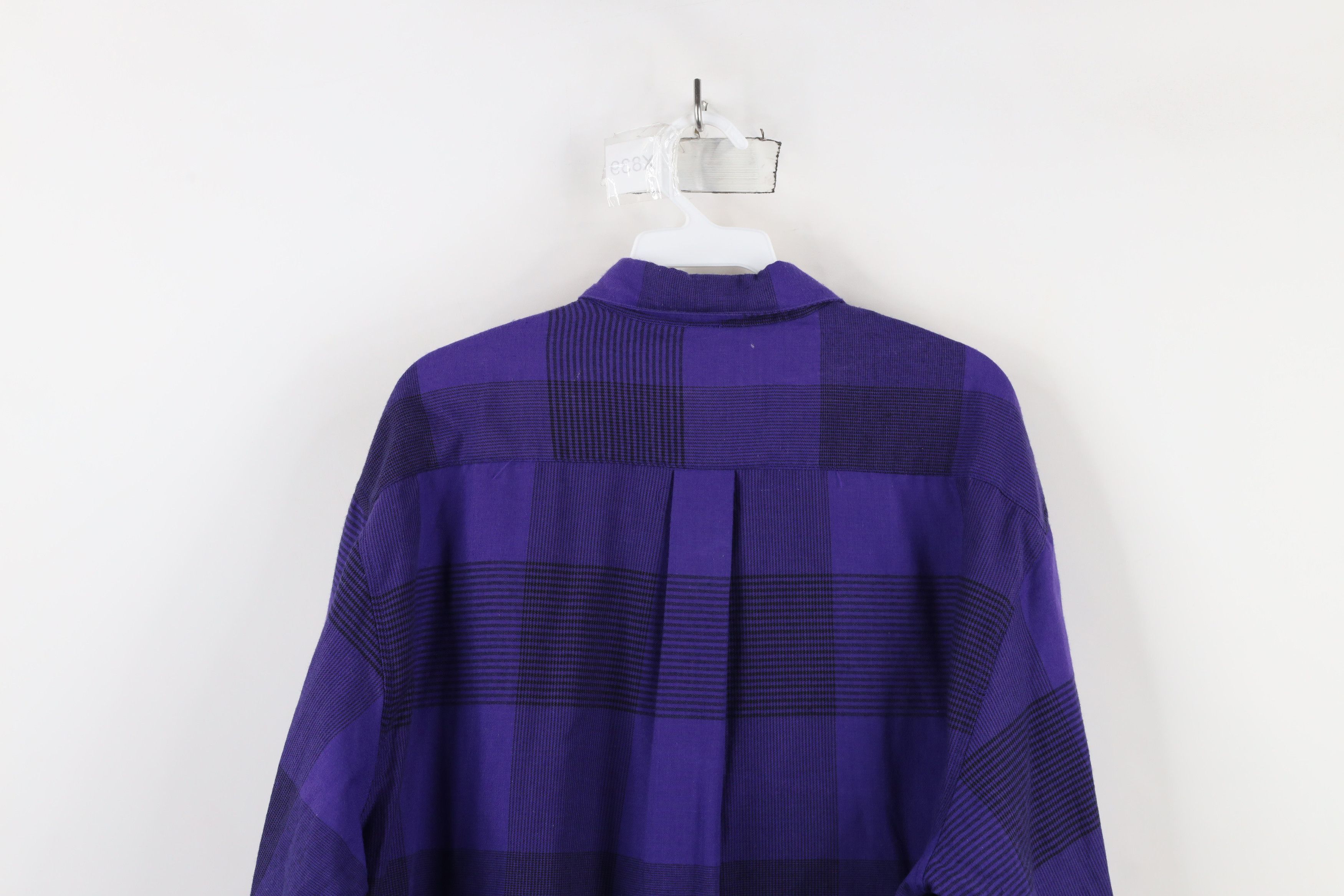 Vintage Vintage 90s Streetwear Flannel Button Down Shirt Purple Size US XL / EU 56 / 4 - 14 Thumbnail