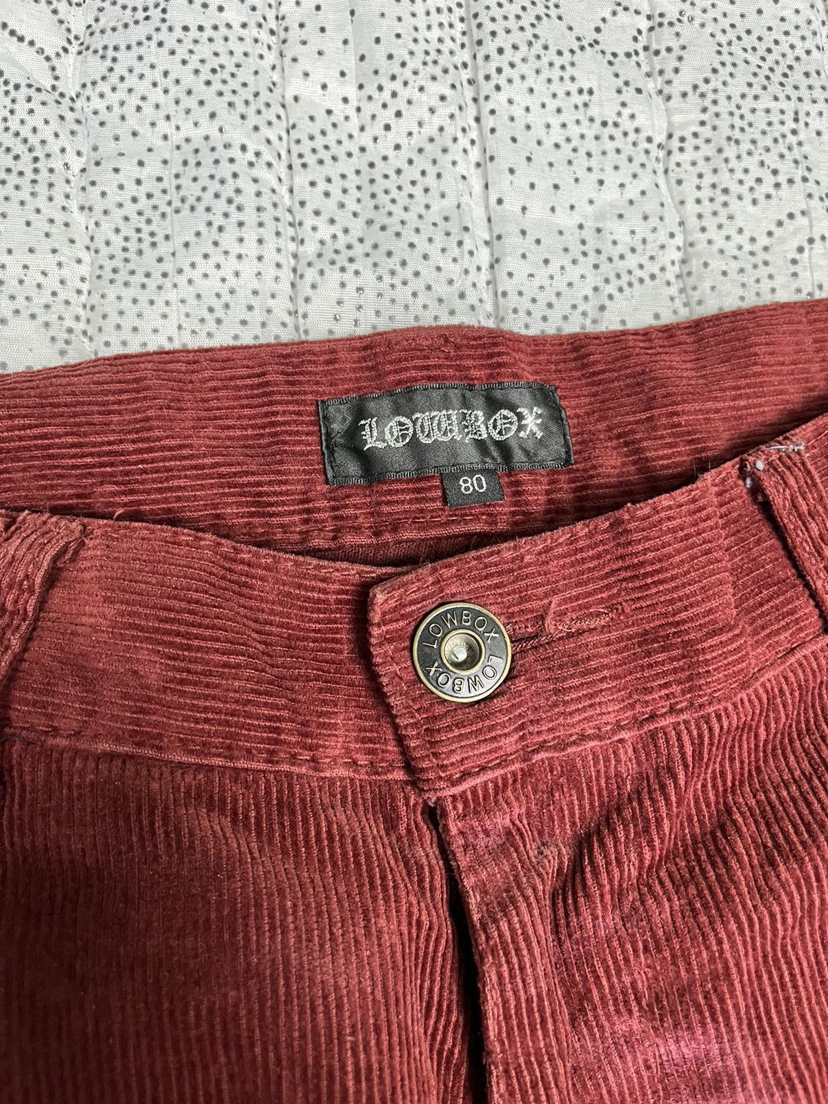 LOWBOX Distressed Corduroy Pants Lowbox Japanese Brand Size US 30 / EU 46 - 6 Thumbnail