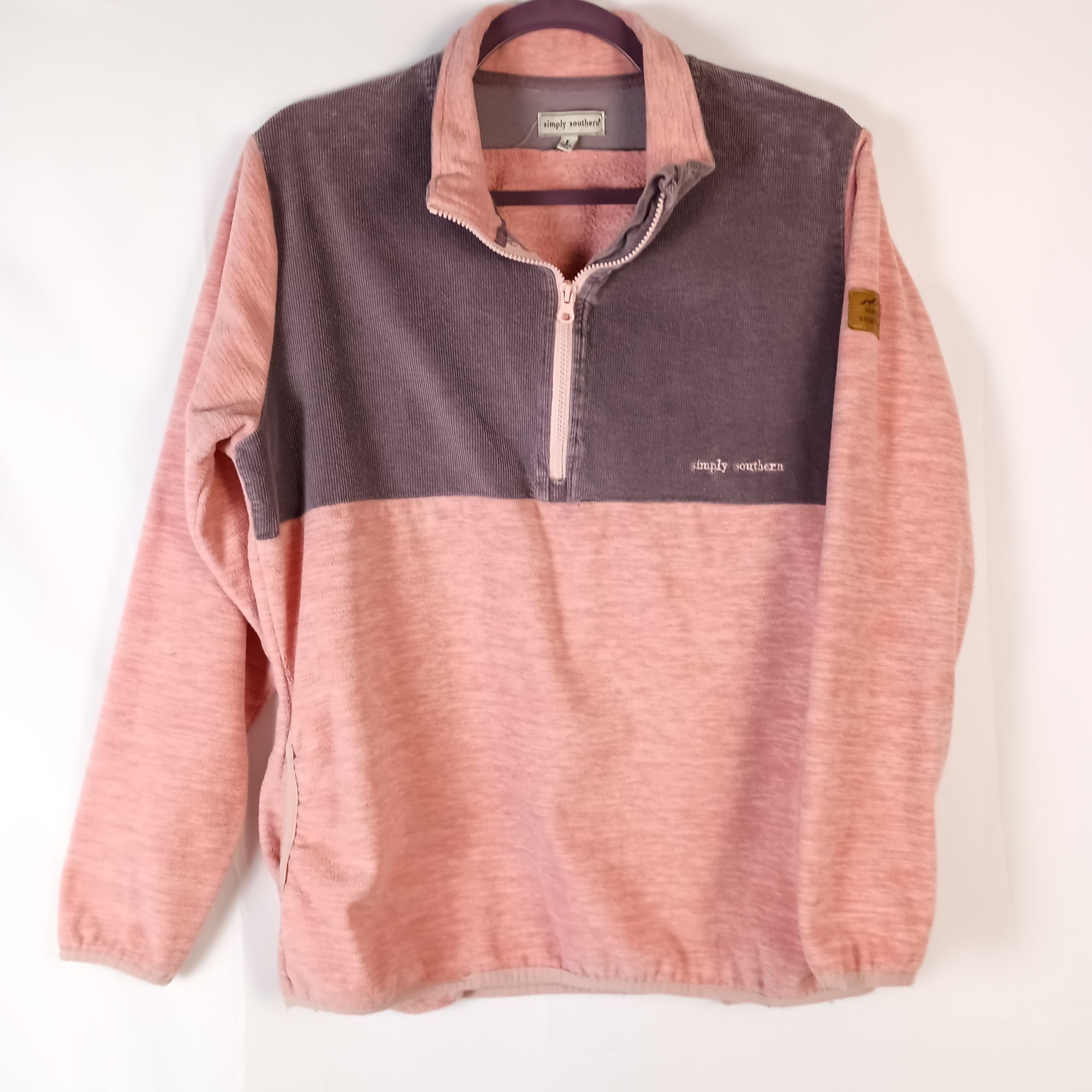 Other Simply Southern Corduroy Quarter Zip Pullover Womens M Coral Size M / US 6-8 / IT 42-44 - 1 Thumbnail
