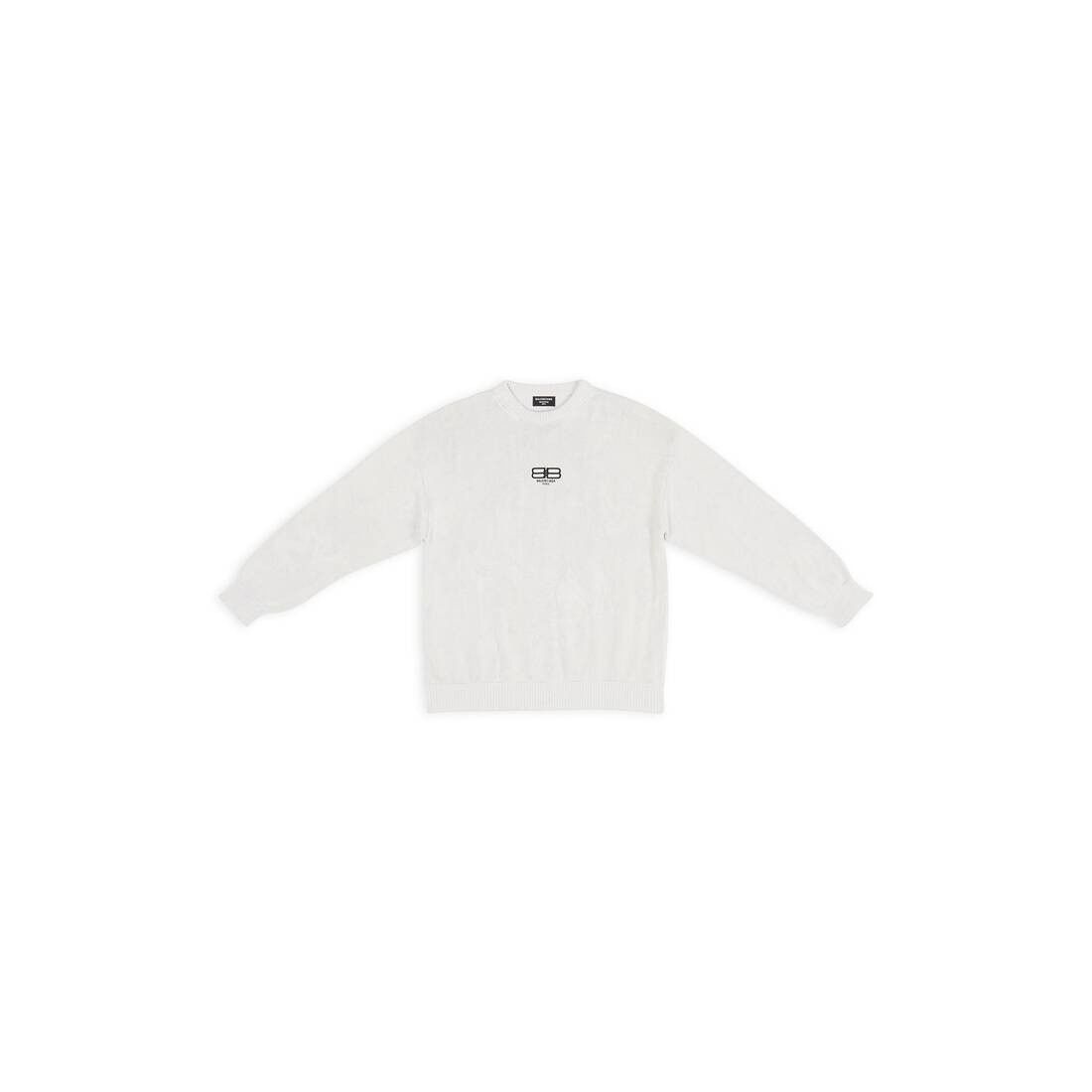 image of Balenciaga O1Mt1Gz0524 Bb Paris Icon Sweater In White, Men's (Size XS)