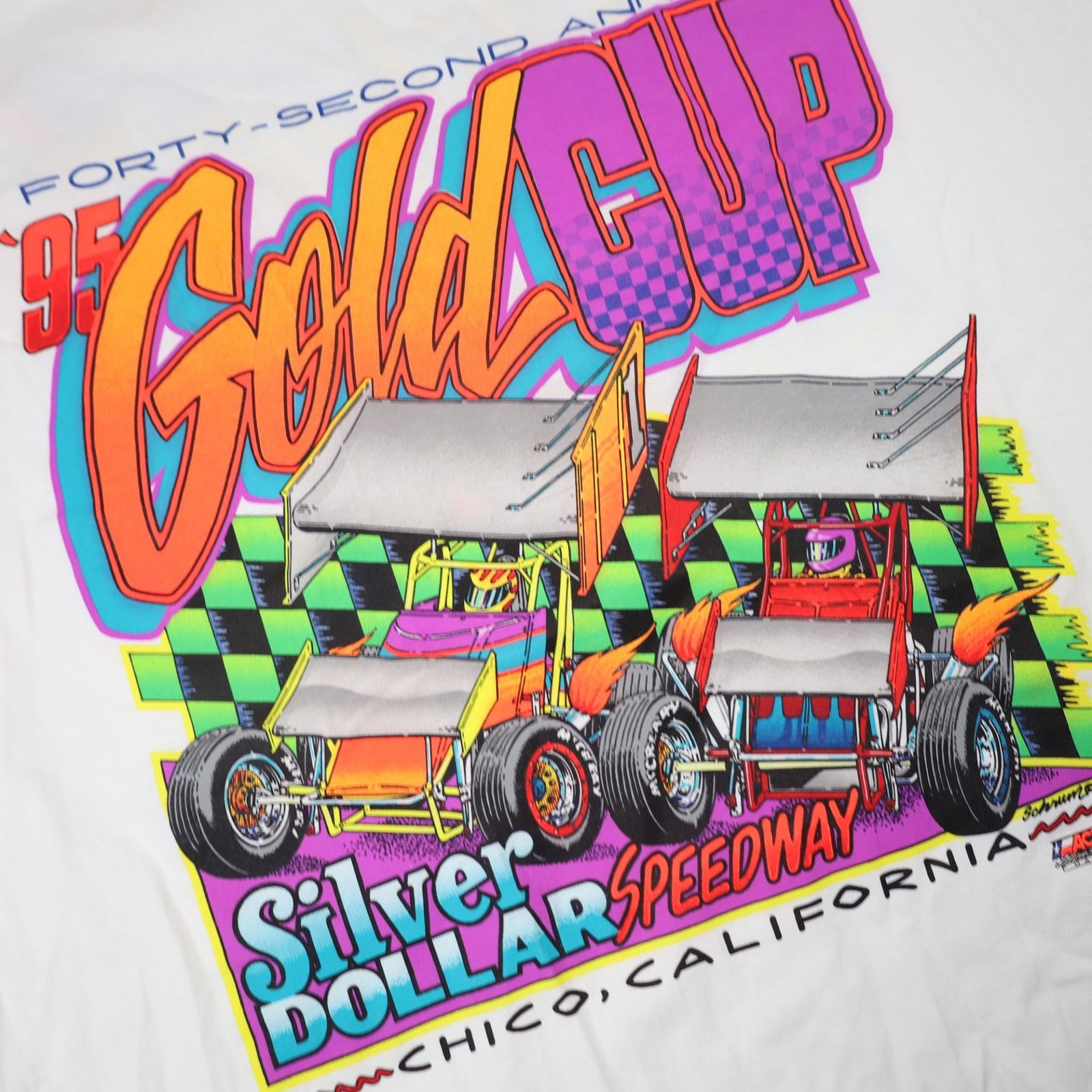 Vintage VTG 1995 Silver Dollar Speedway Gold Cup Sprint Car T Size US XL / EU 56 / 4 - 4 Thumbnail