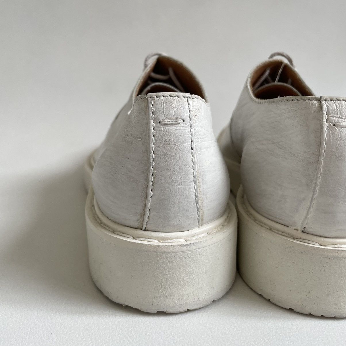 Maison Margiela ‘White Painted’ Wedge Sole Derbies Size US 10 / EU 43 - 15 Thumbnail