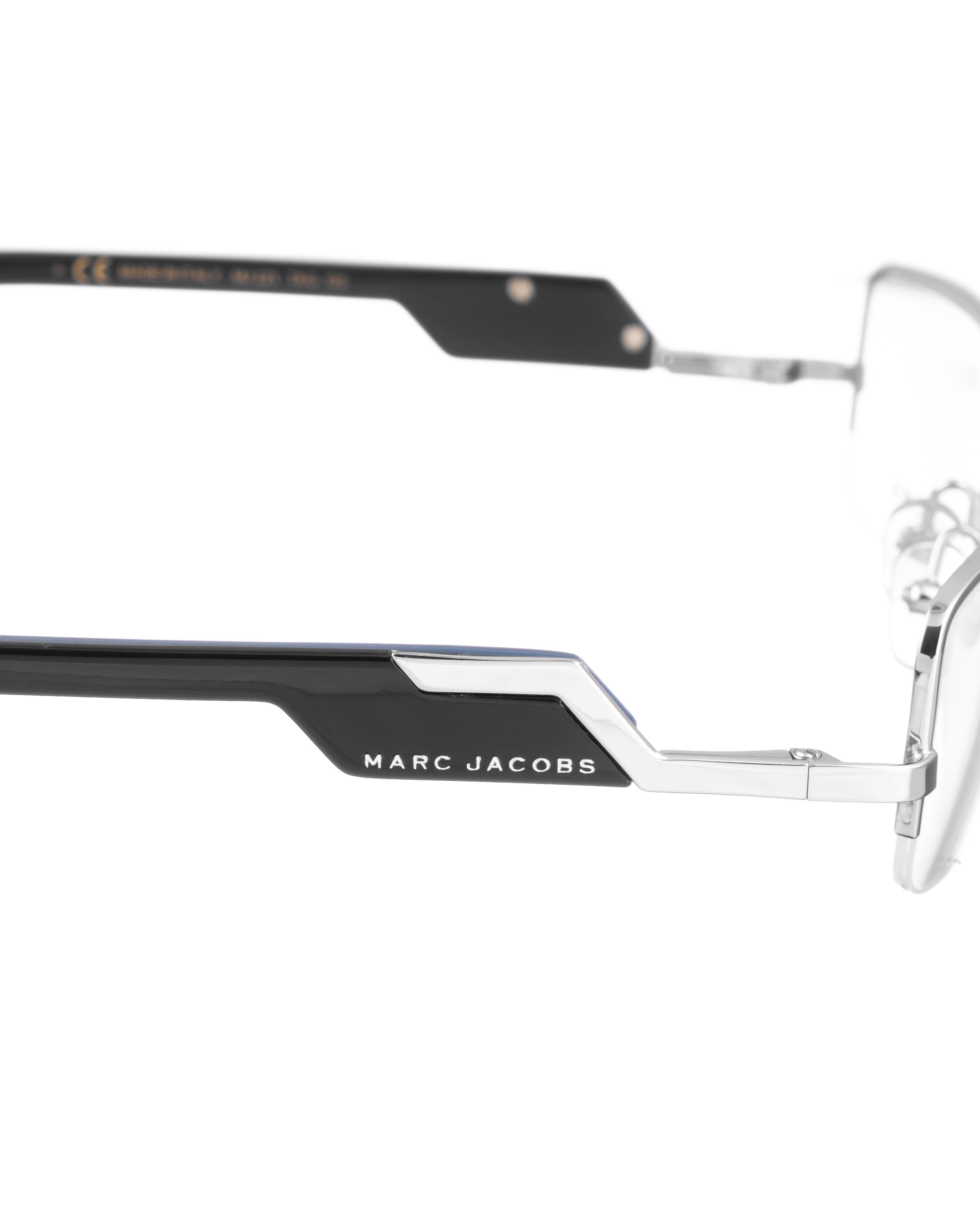 Marc Jacobs Marc Jacobs 00s Black and Silver Half-Rim Glasses Size ONE SIZE - 3 Thumbnail