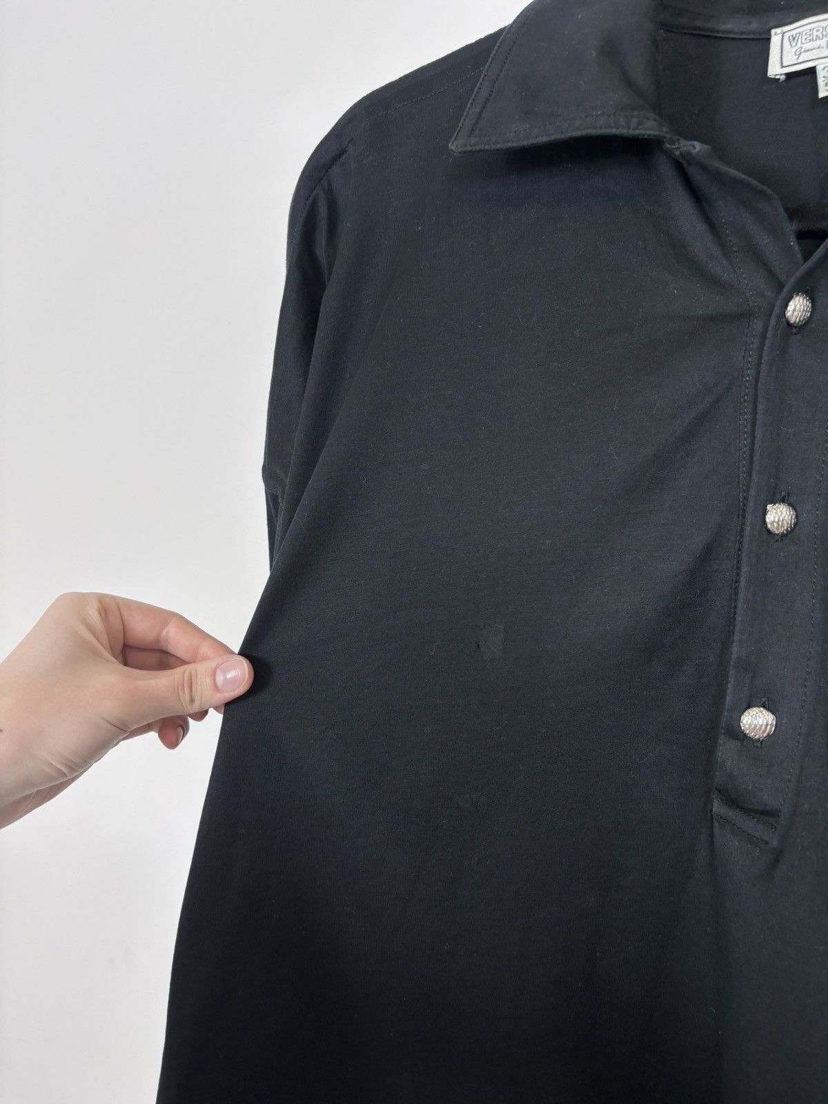 Versus Versace Vintage Gianni Versace Versus Men’s Long Sleeve Polo Shirt Size US L / EU 52-54 / 3 - 6 Thumbnail