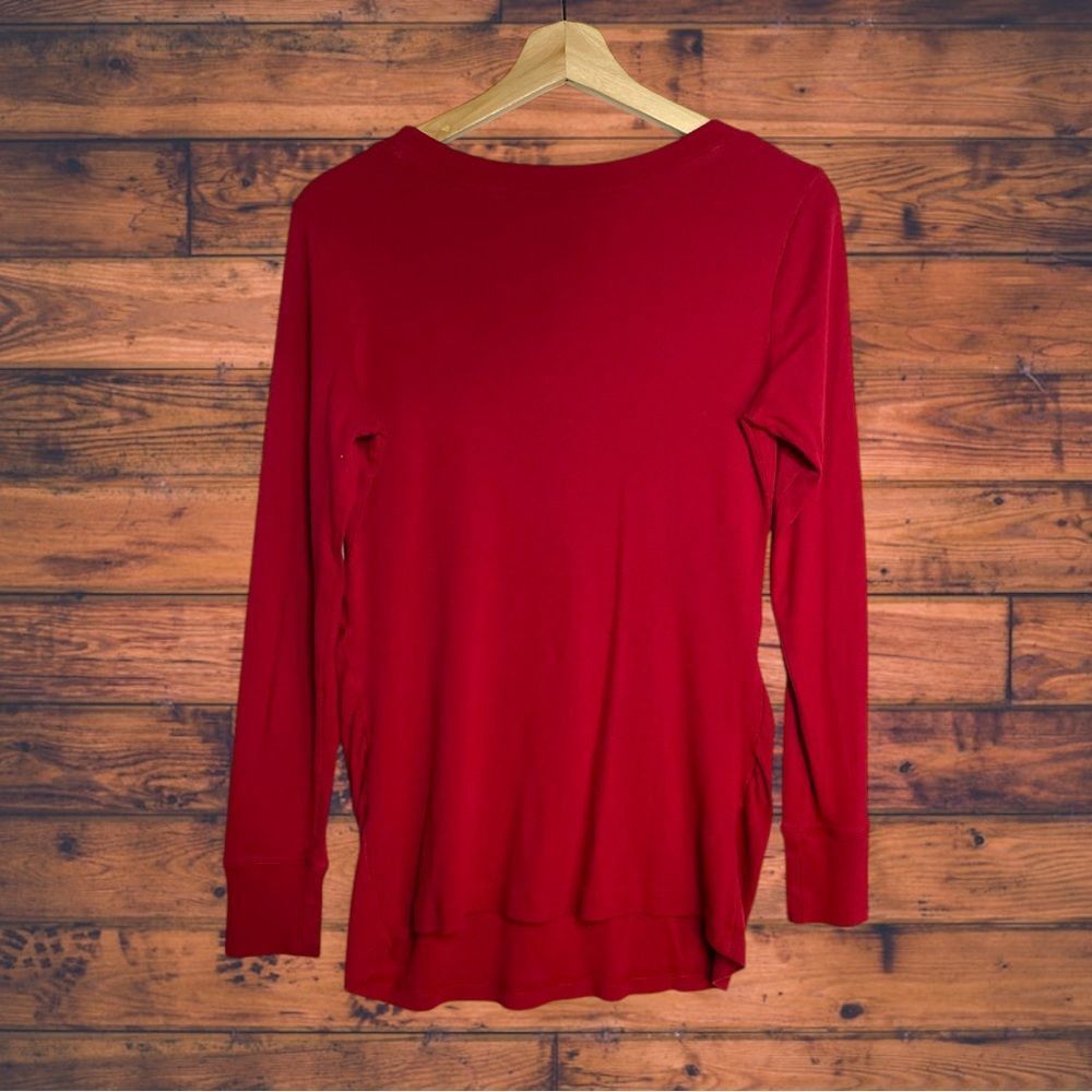 Gap Gap Maternity Red Long Sleeve T-Shirt Medium Size M / US 6-8 / IT 42-44 - 2 Thumbnail