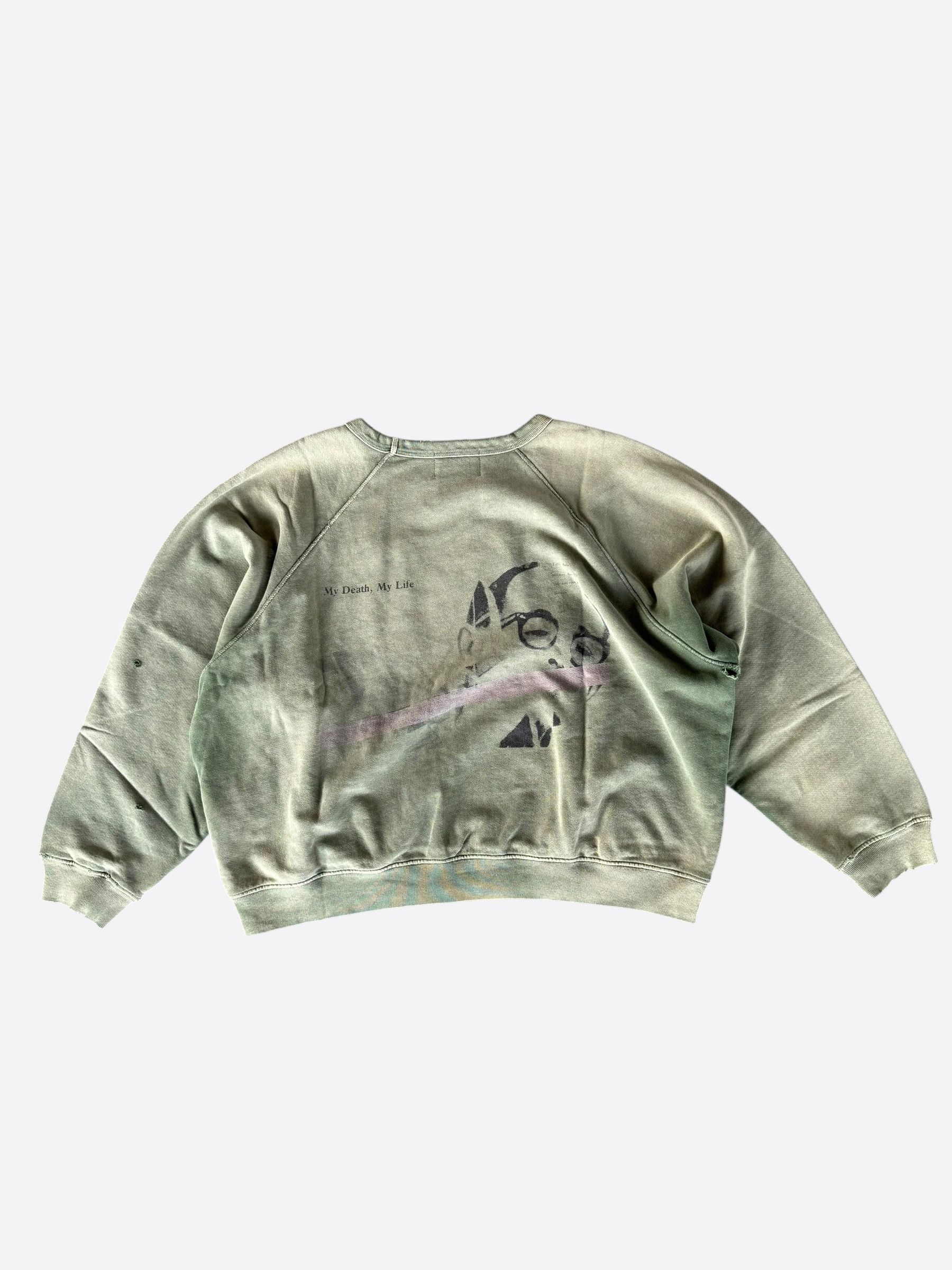 Enfants Riches Deprimes Faded Green & Black My Life My Death Sweater Size US M / EU 48-50 / 2 - 2 Thumbnail