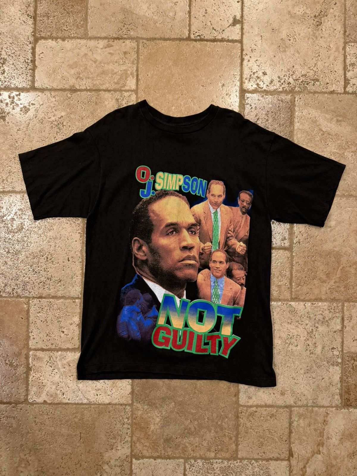 Vintage Vintage OJ Simpson Not Guilty Juice is Loose Rap Tee T-Shirt Size US XL / EU 56 / 4 - 11 Thumbnail