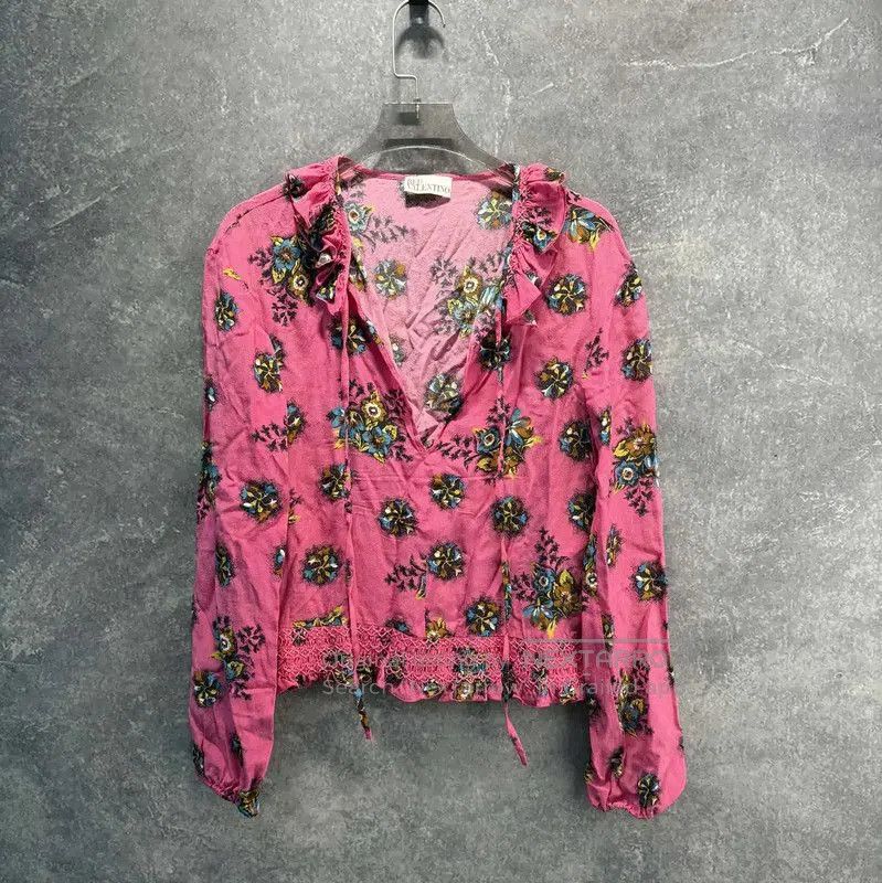 Valentino Valentino Pink Silk T-Shirt for Women . Size M / US 6-8 / IT 42-44 - 1 Thumbnail