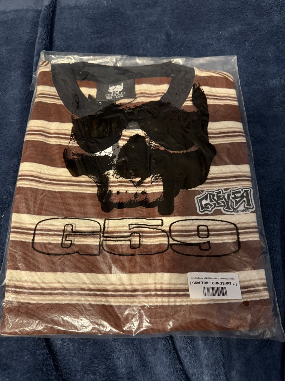 G59 Records G59 medary striped shirt (orange) Size US L / EU 52-54 / 3 - 1 Thumbnail