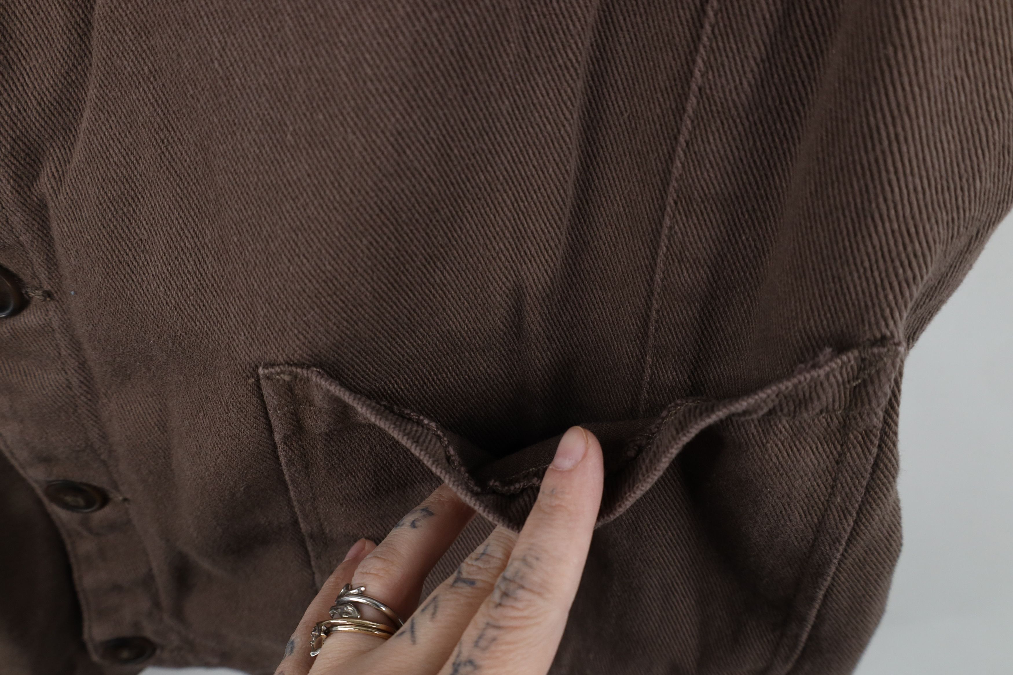 Vintage Deadstock Vintage Y2K Streetwear Back Vest Jacket Brown Size US L / EU 52-54 / 3 - 9 Thumbnail