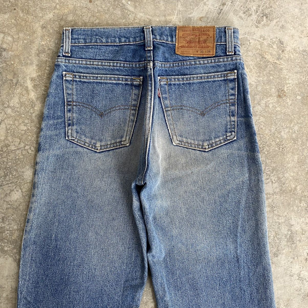 Levi's Insane Faded! Vintage 90’s Levis 510 Faded Blue Jeans USA Size US 29 - 11 Thumbnail