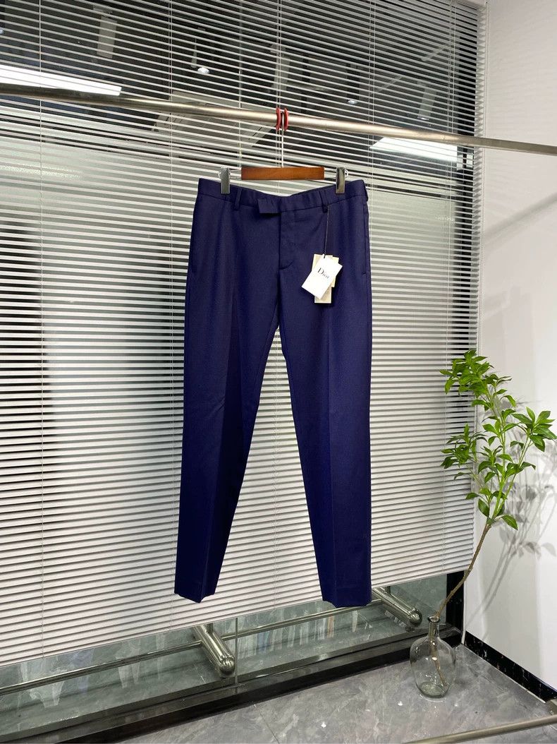 Dior Dior Wool Casual Trousers in Blue Size US 32 / EU 48 - 1 Thumbnail