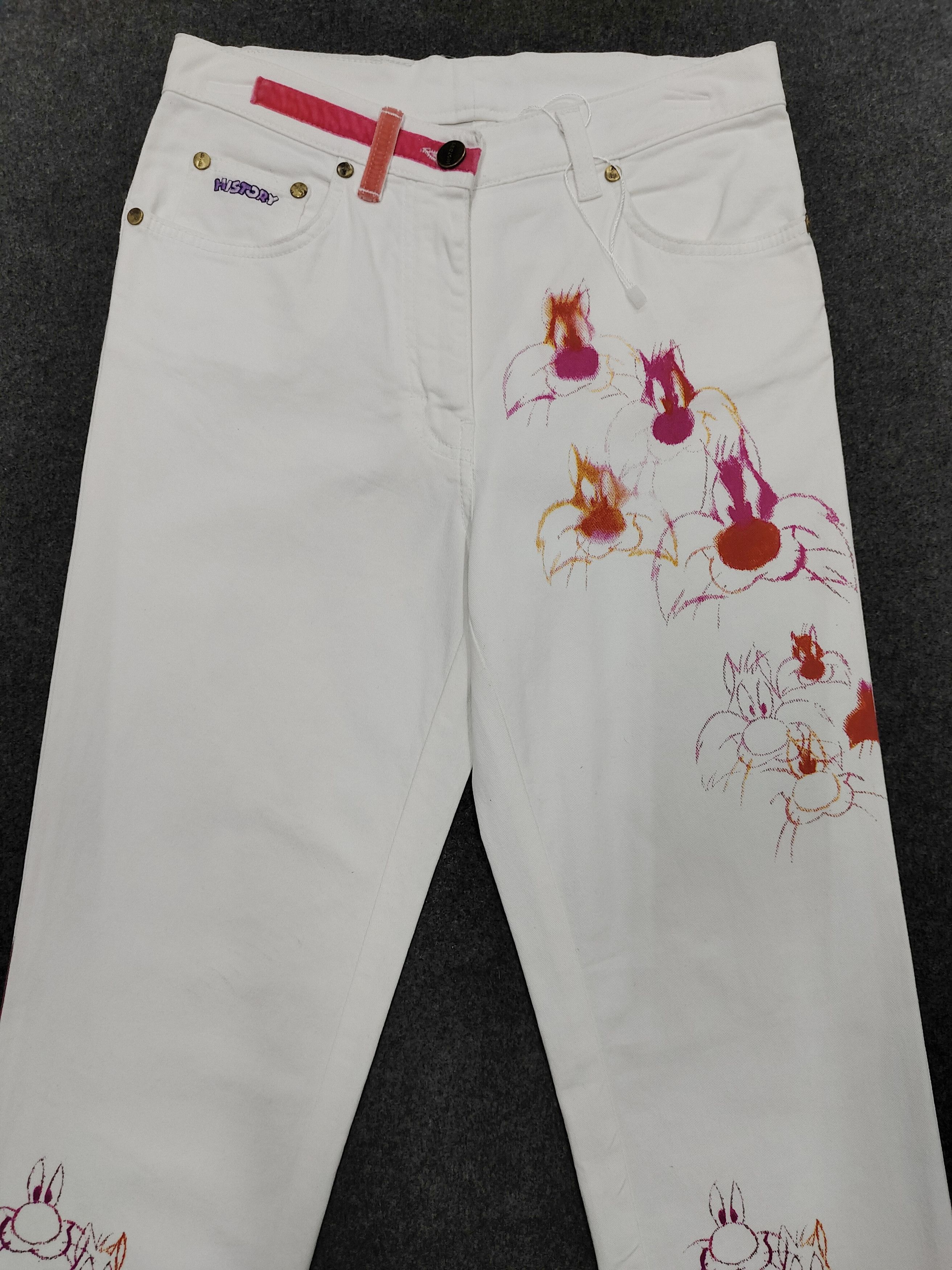 Iceberg 2000s Iceberg- Pop Art Fairy Grunge Sylvester Graphic Jeans Size 28" / US 6 / IT 42 - 2 Thumbnail