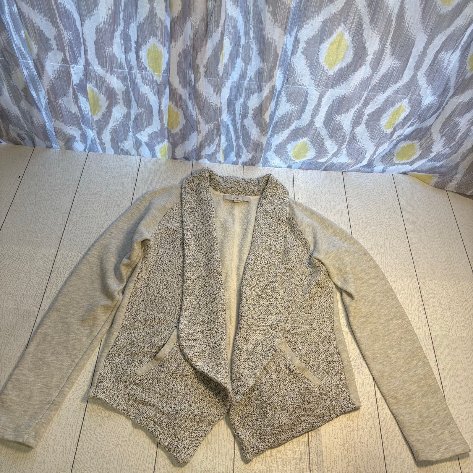 Loft LOFT Gray Drape Collar Athleisure Jacket Medium Size M / US 6-8 / IT 42-44 - 1 Thumbnail