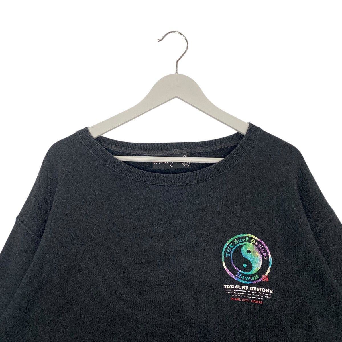 Vintage Vintage T&C Surf Hawaii Half Crewneck Sweatshirt Black Size US L / EU 52-54 / 3 - 8 Thumbnail