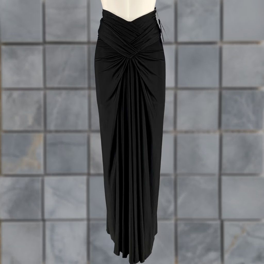 Yves Saint Laurent SAINT LAURENT Black Jersey Long Skirt Size 2 Maxi Women Italy Size XS / US 0-2 / IT 36-38 - 1 Thumbnail