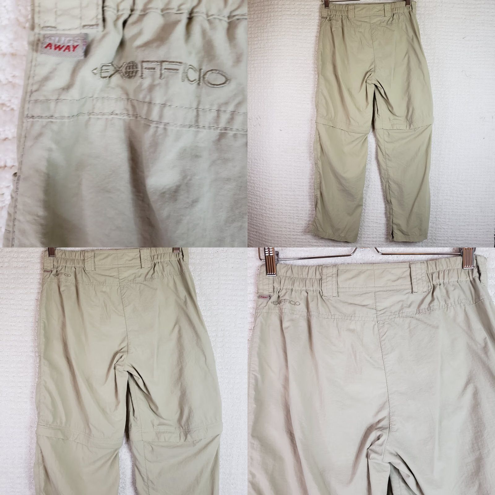 ExOfficio VINTAGE ExOfficio Khaki Beige Nylon INSECT SHIELD Convertible Pants Women Size 6 X 29" Size 28" / US 6 / IT 42 - 9 Thumbnail