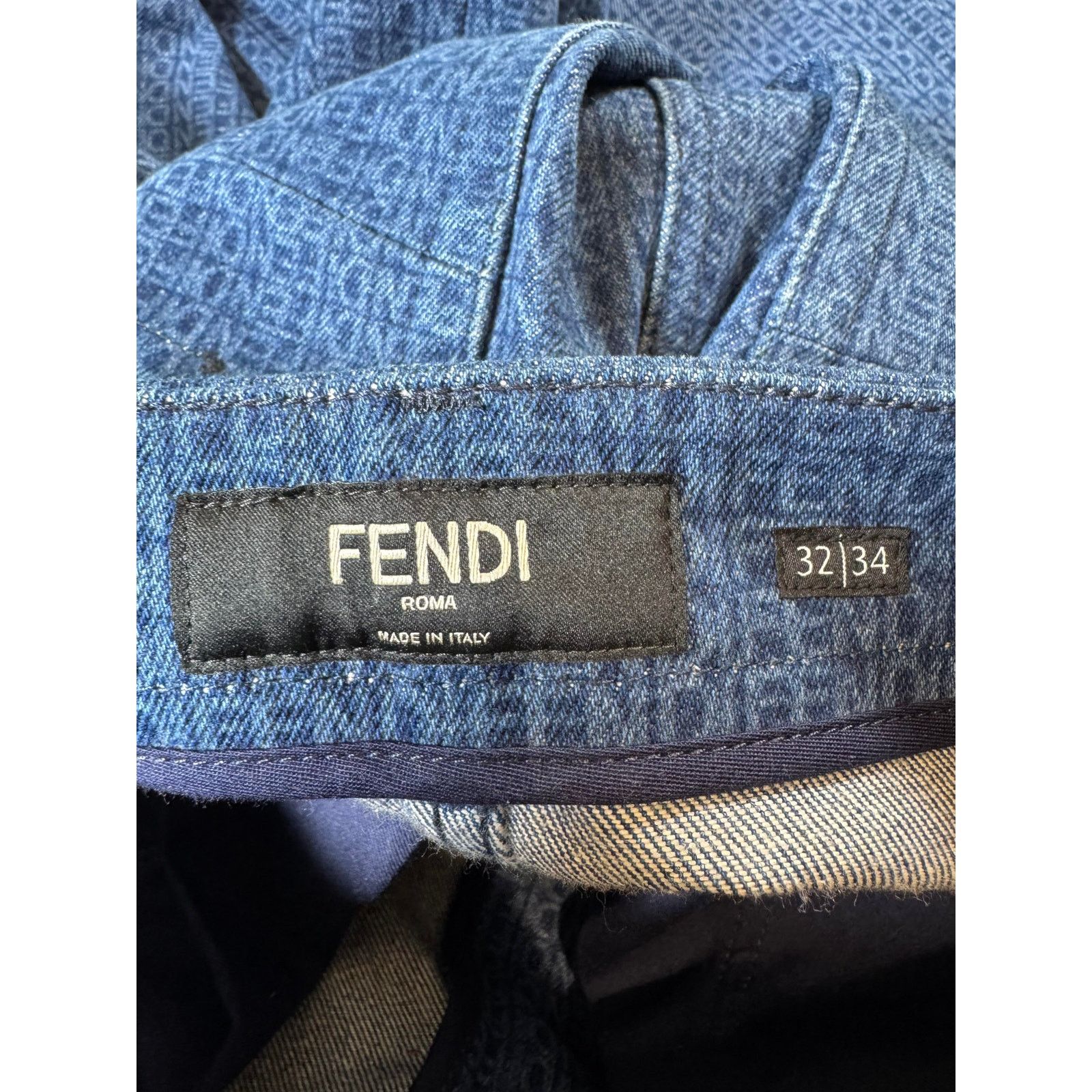 Fendi Fendi Monogram Navy Jeans Size US 33 - 8 Thumbnail