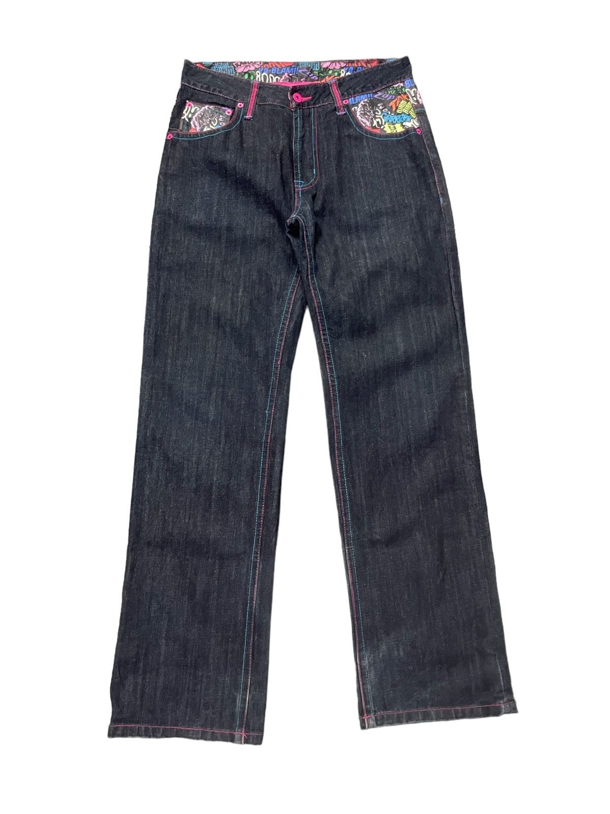Japanese Brand Clone Devgru Daicock graffiti Evisu Styled Men Denim Pants Size US 30 / EU 46 - 2 Thumbnail