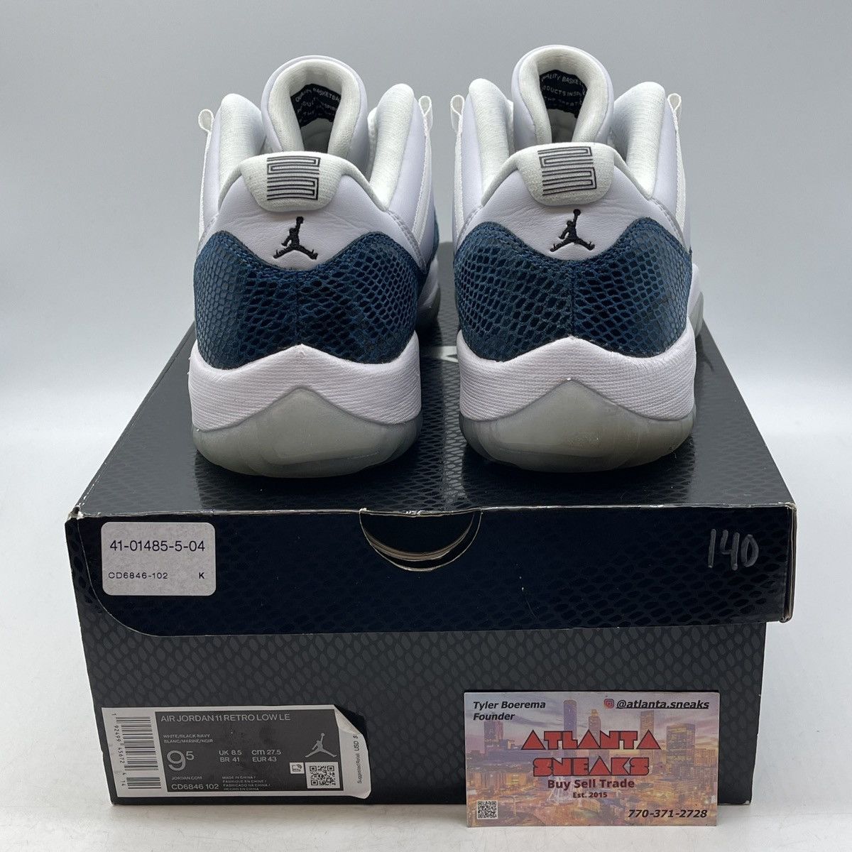 Jordan Brand Air Jordan 11 low navy snakeskin Size US 9.5 / EU 42-43 - 3 Thumbnail